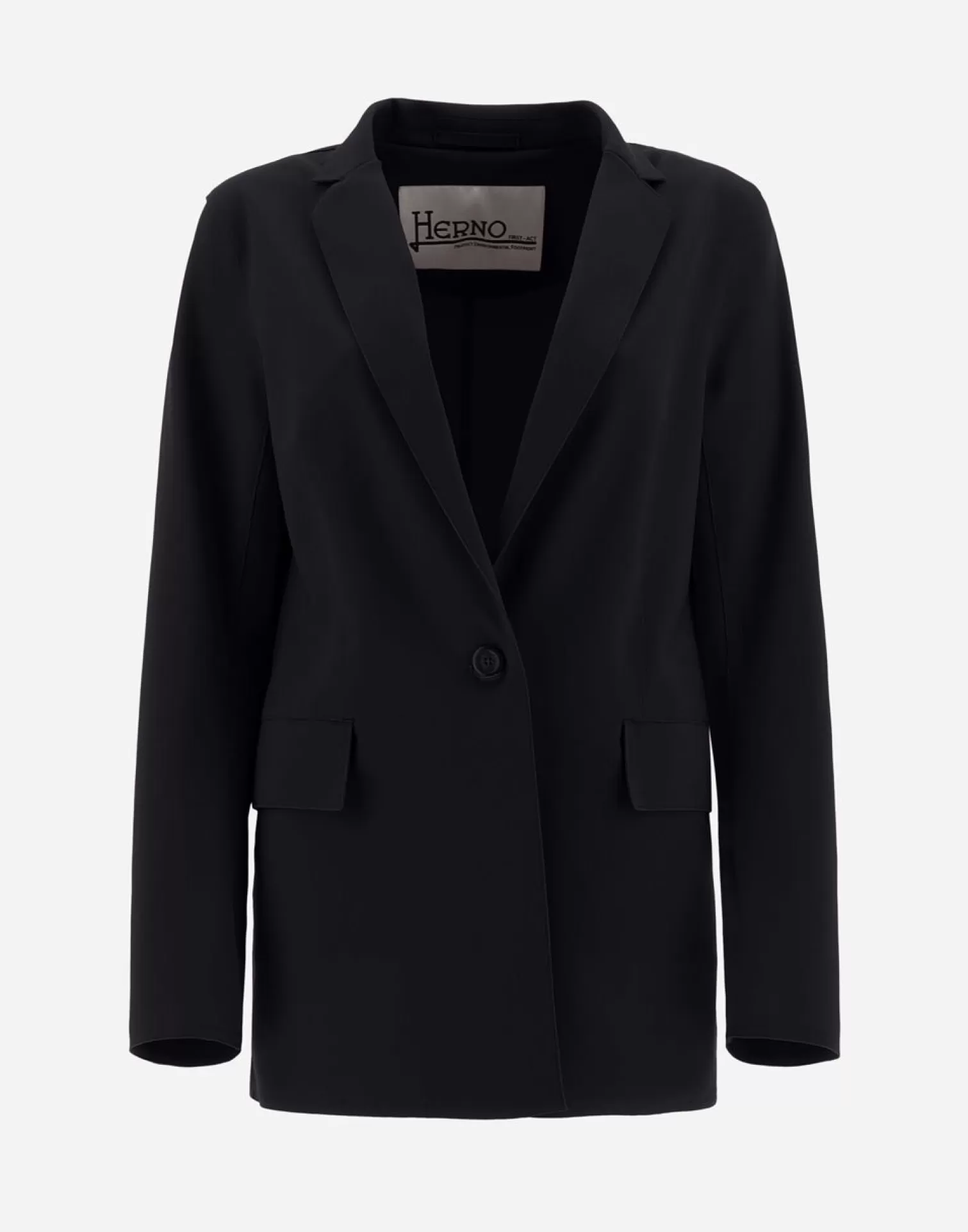 Herno Blazers>Blazer In First-Act Black