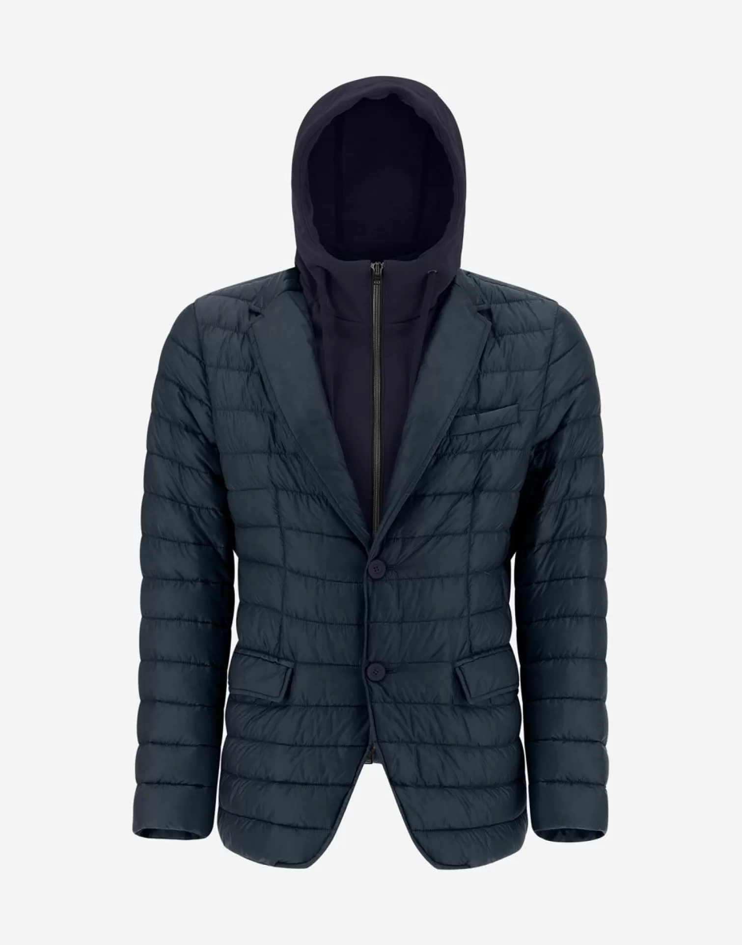 Herno Doudounes Courtes>Blazer In Nylon Ultralight & Fleece Navy Blue