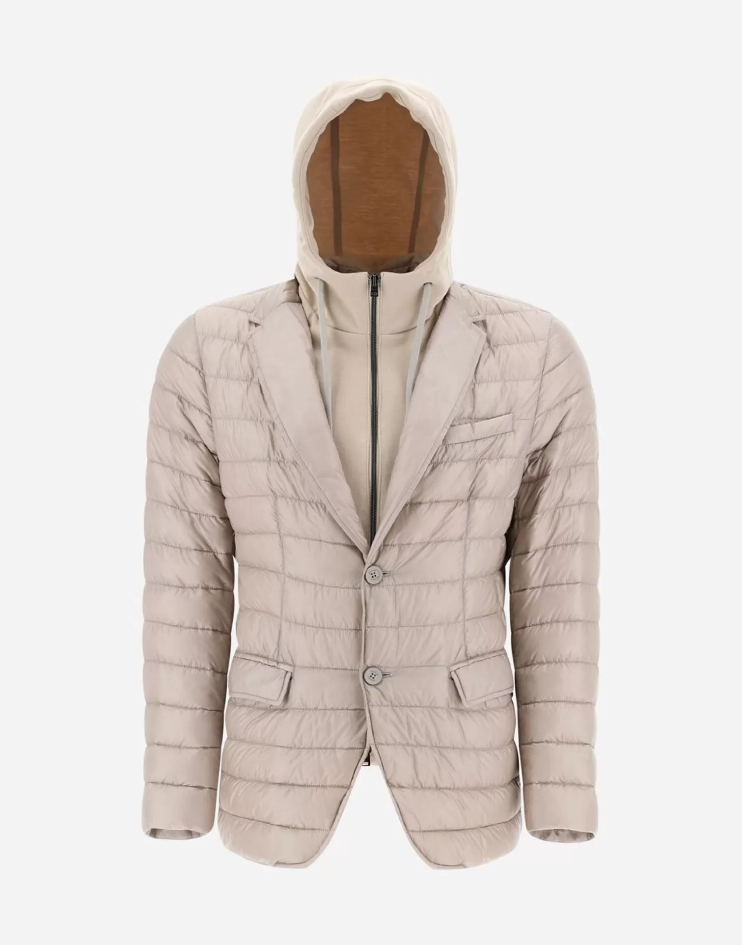 Herno Doudounes Courtes>Blazer In Nylon Ultralight & Fleece Chantilly