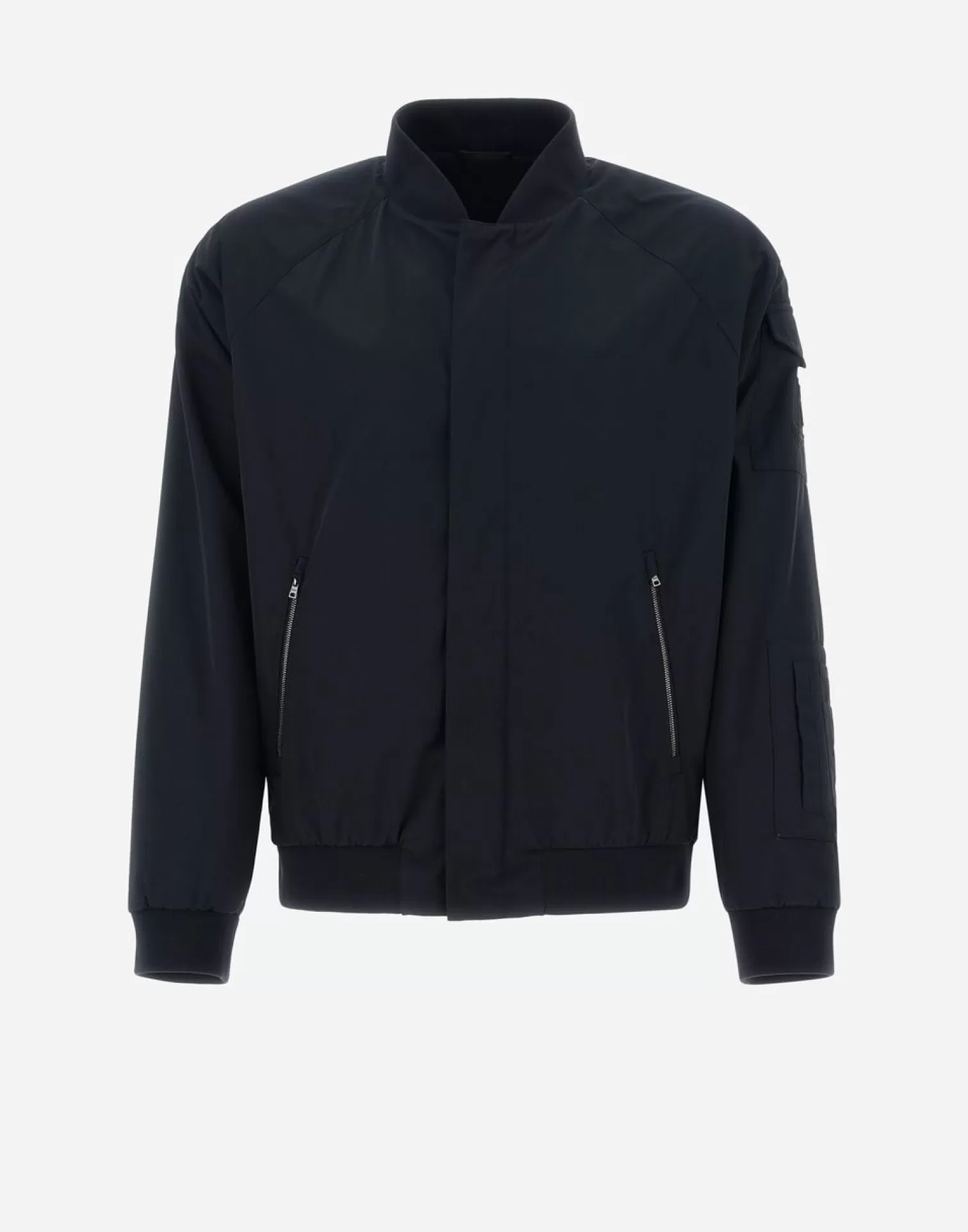 Herno Bomber>Bomber Jacket In Compact Nylon Black