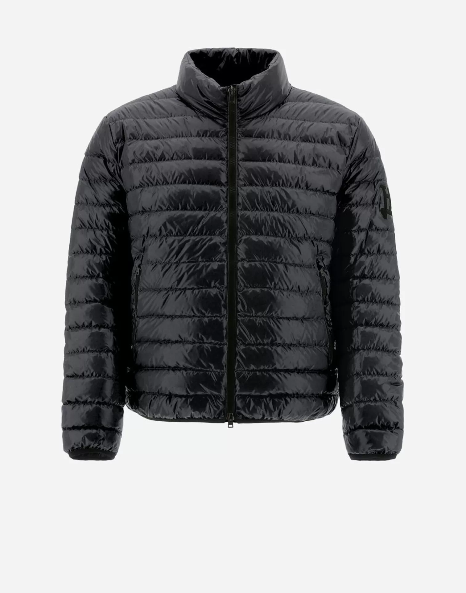 Herno Doudounes Courtes>Bomber Jacket In Gloss Black