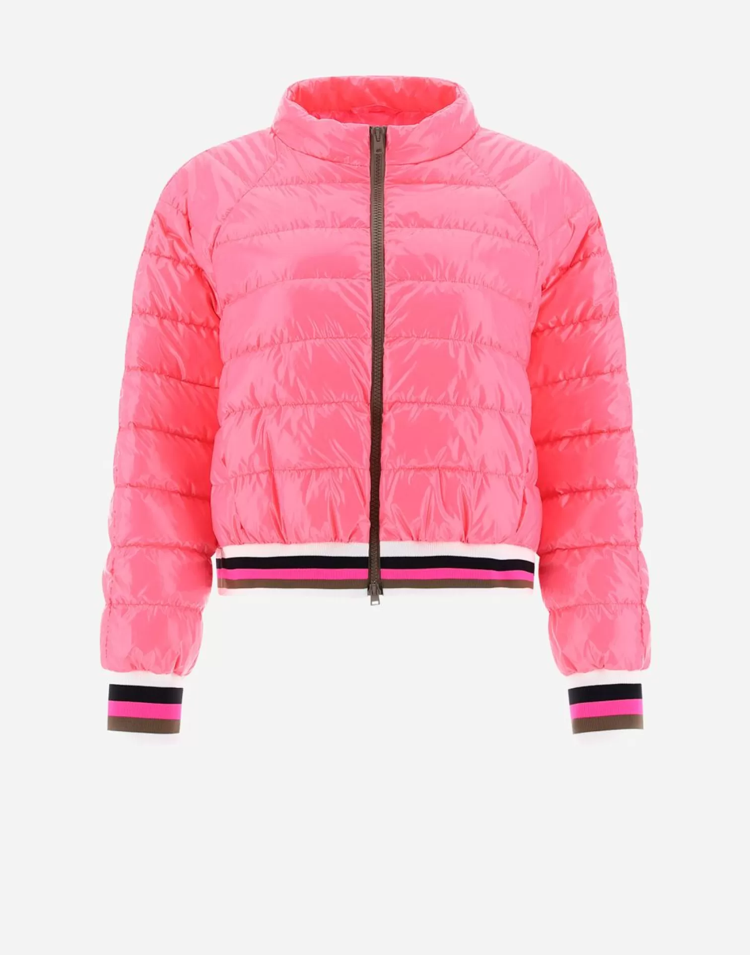 Herno Doudounes Courtes>Bomber Jacket In Gloss Neon Pink