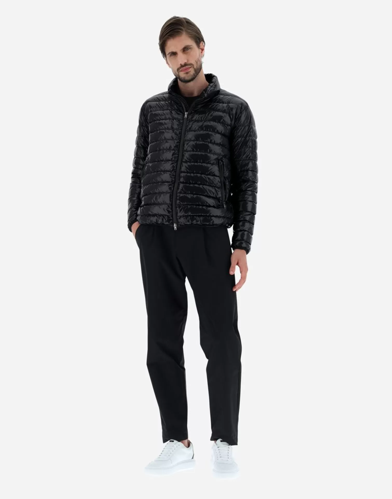 Herno Doudounes Courtes>Bomber Jacket In Gloss Black