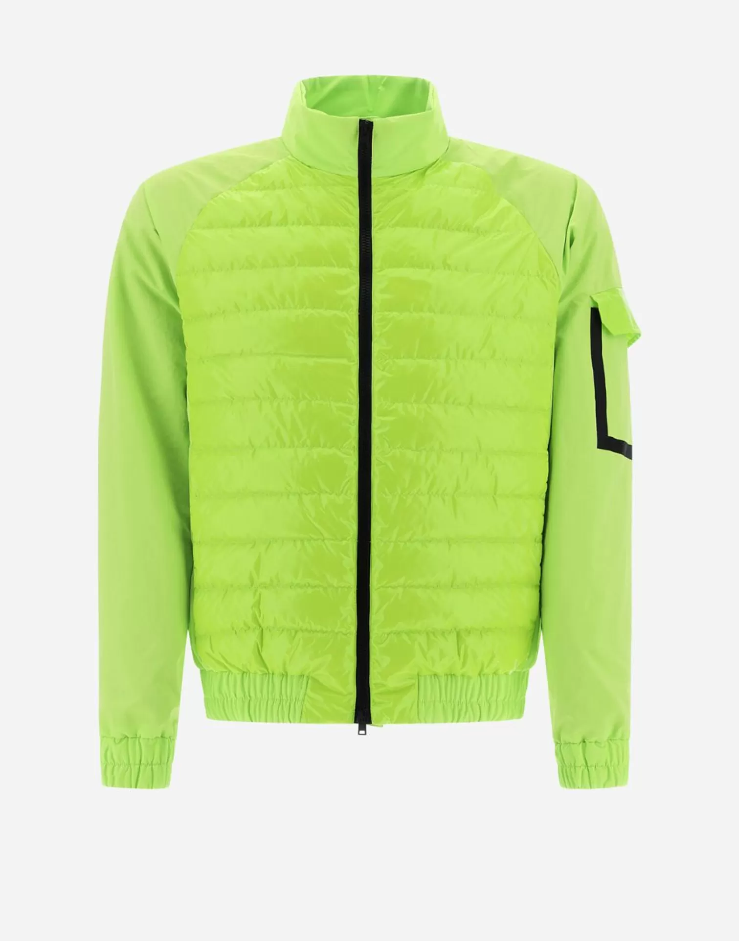 Herno Doudounes Courtes>Bomber Jacket In Gloss & Plaster Neon Yellow