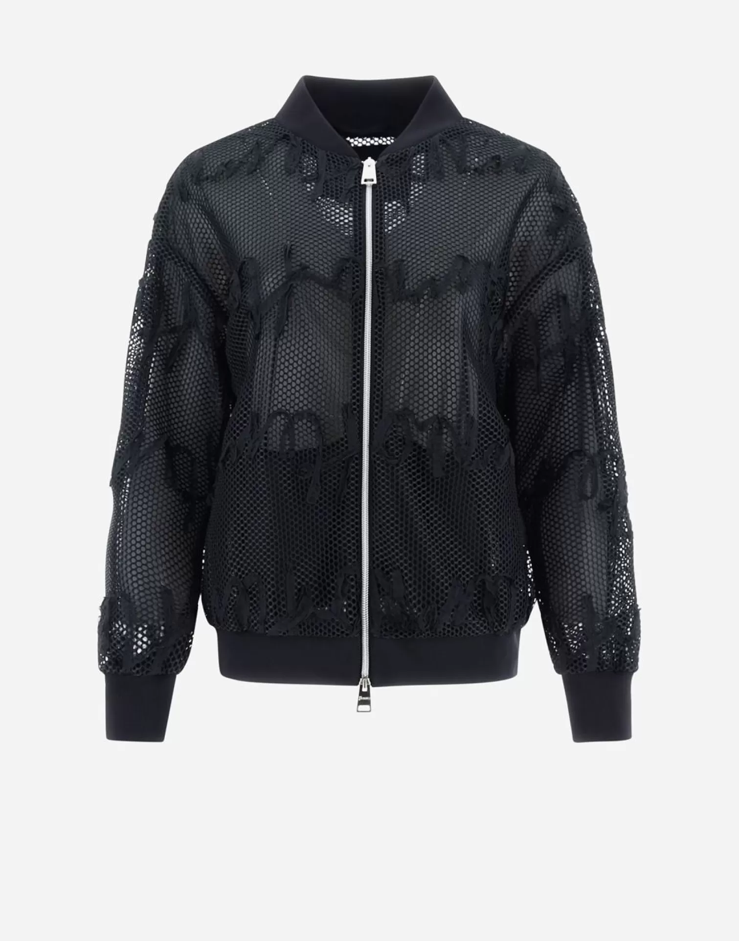 Herno Bomber>Bomber Jacket In Needlework Black