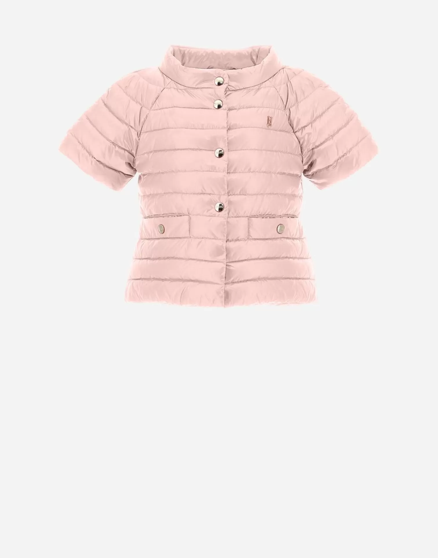 Herno Vêtements>Cape In Nylon Ultralight With Monogram Details Light Pink