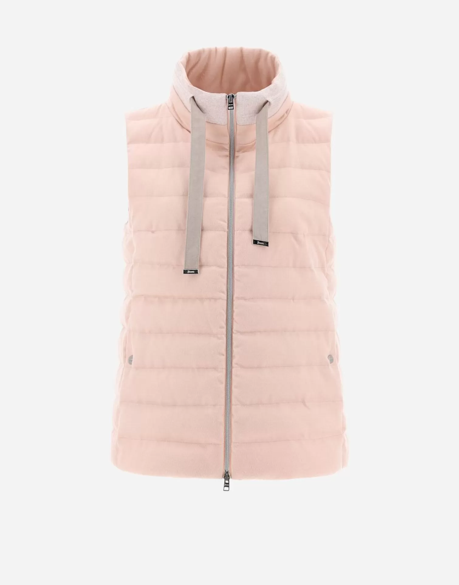 Herno Gilets>Cashmere Silk & Knit Fabric Waistcoat Pink