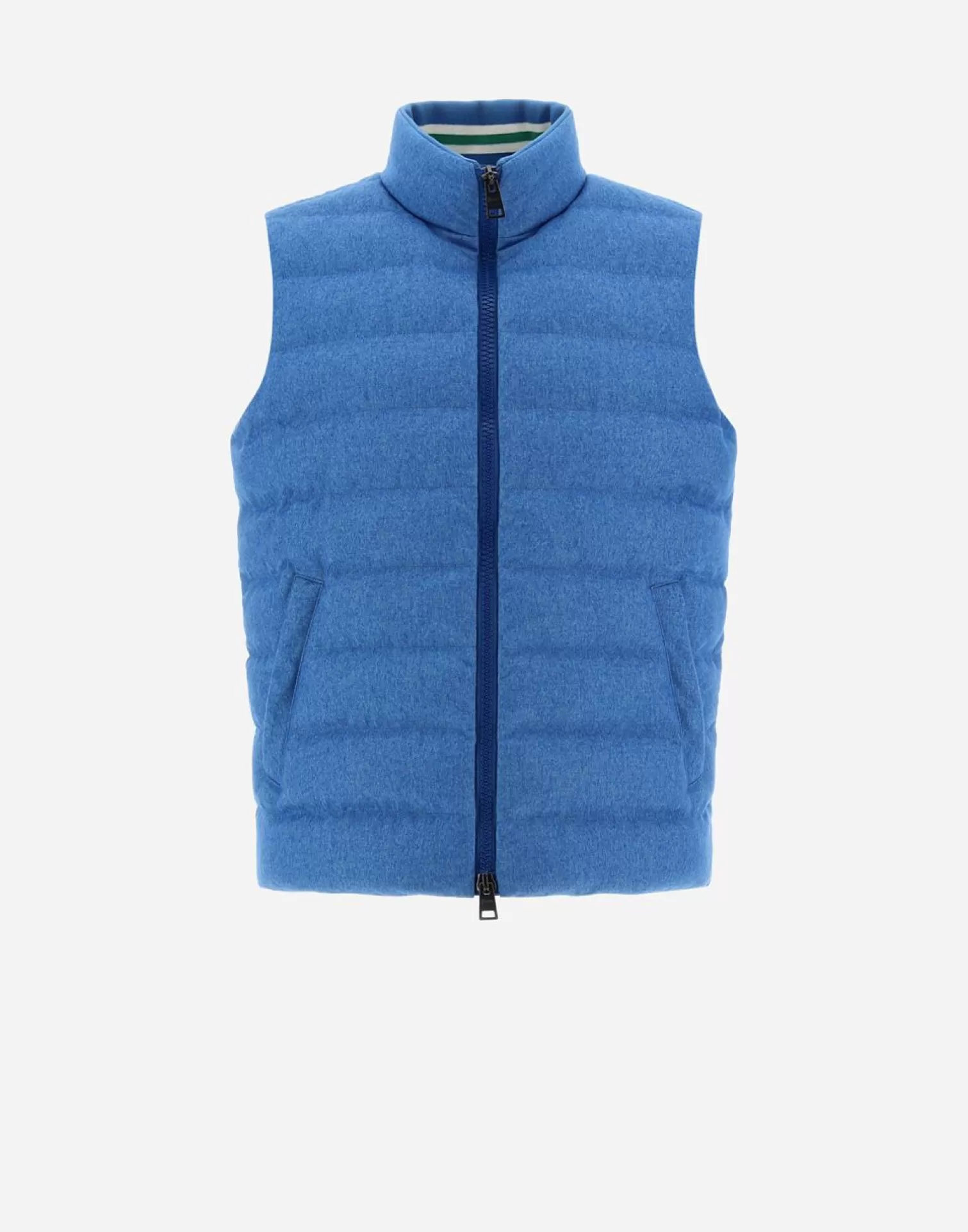 Herno Doudounes Courtes>Cashmere Silk Waistcoat Turquoise