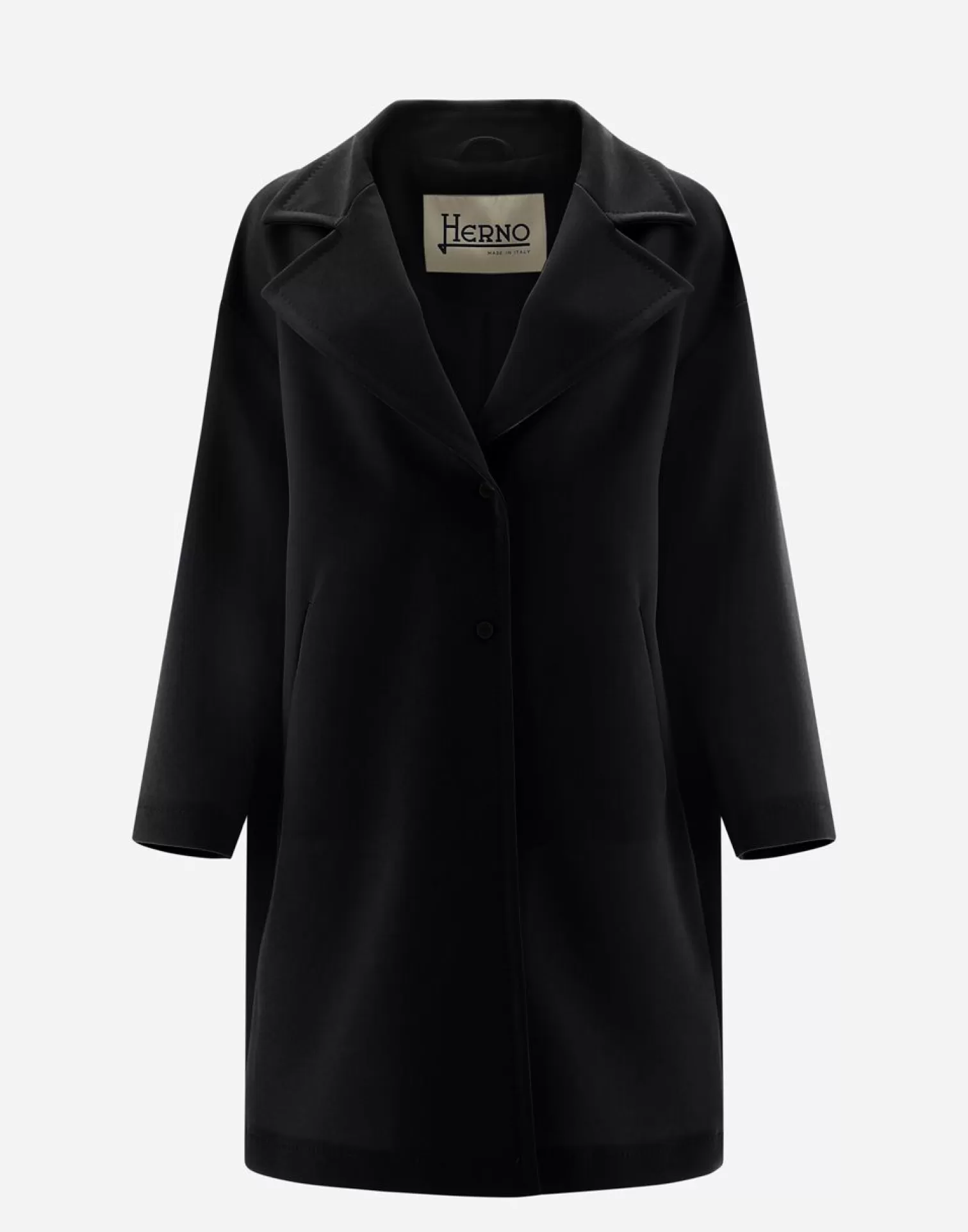 Herno Manteaux Et Trench-Coats>Coat In Luxury Scuba Black