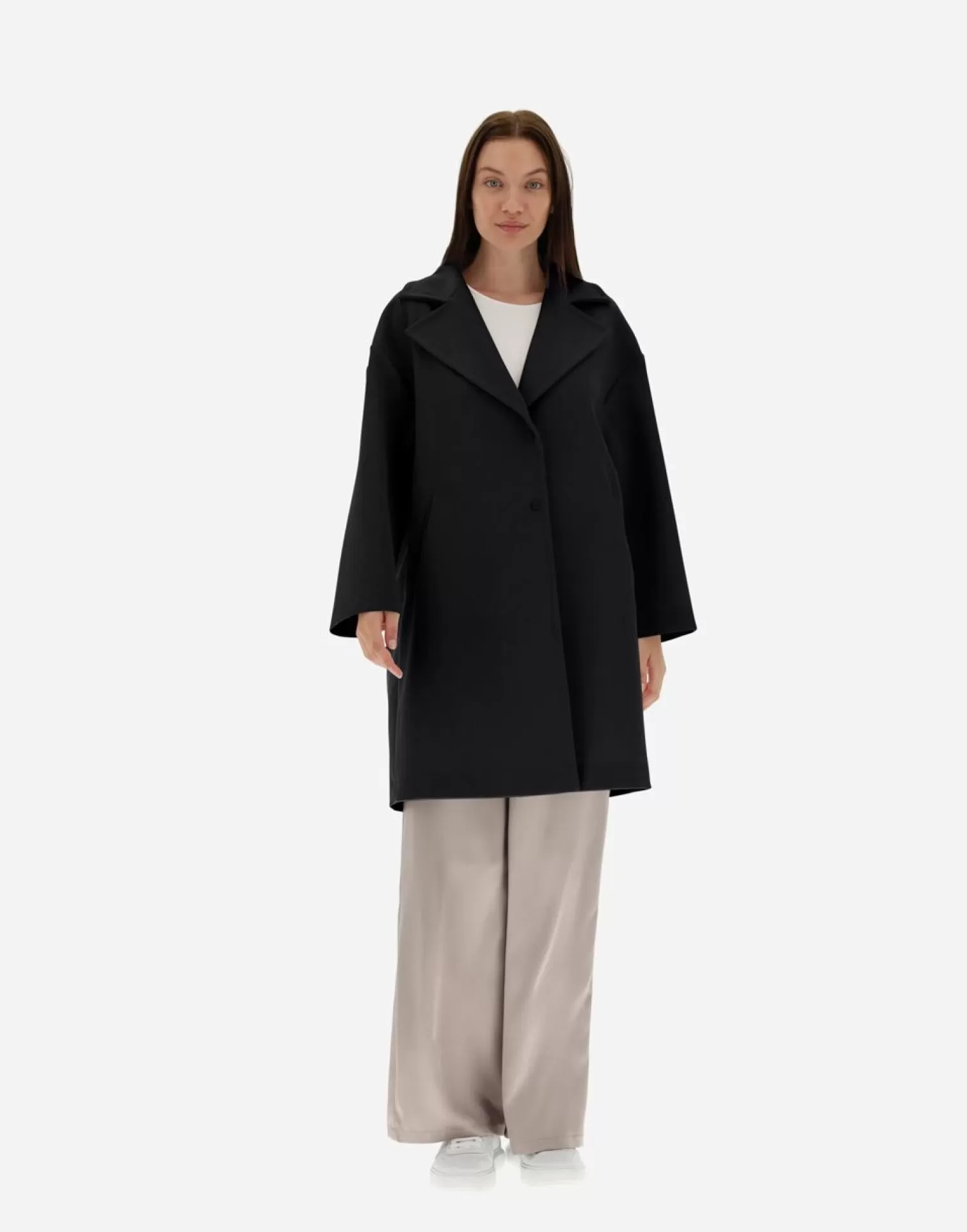 Herno Manteaux Et Trench-Coats>Coat In Luxury Scuba Black