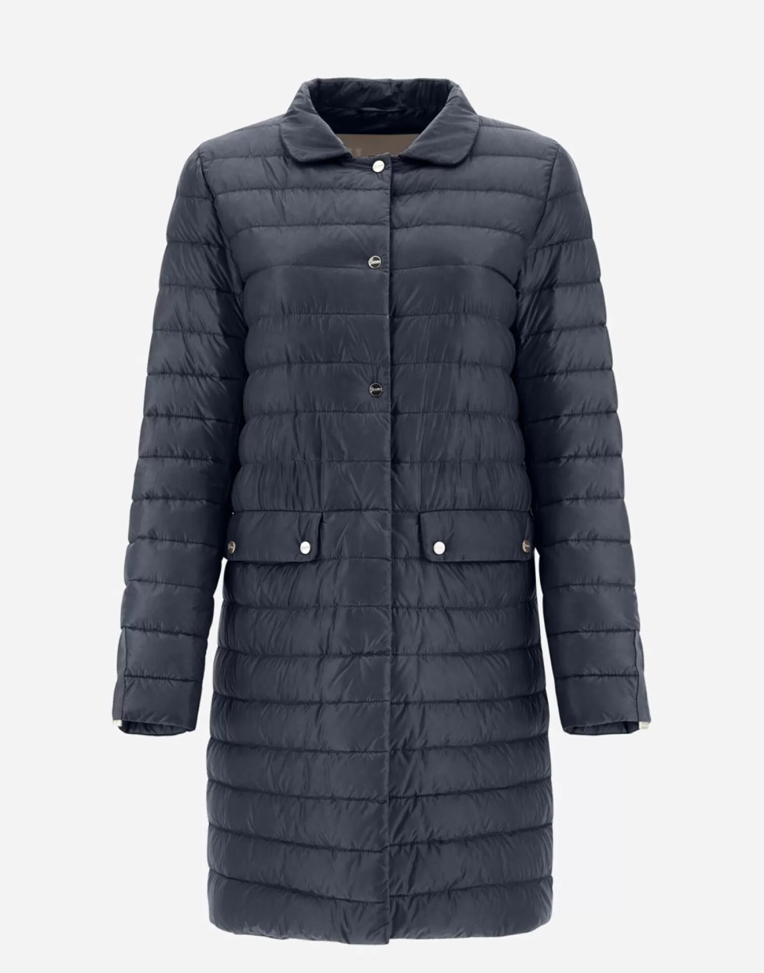 Herno Doudounes Longues>Coat In Nylon Ultralight New Blue