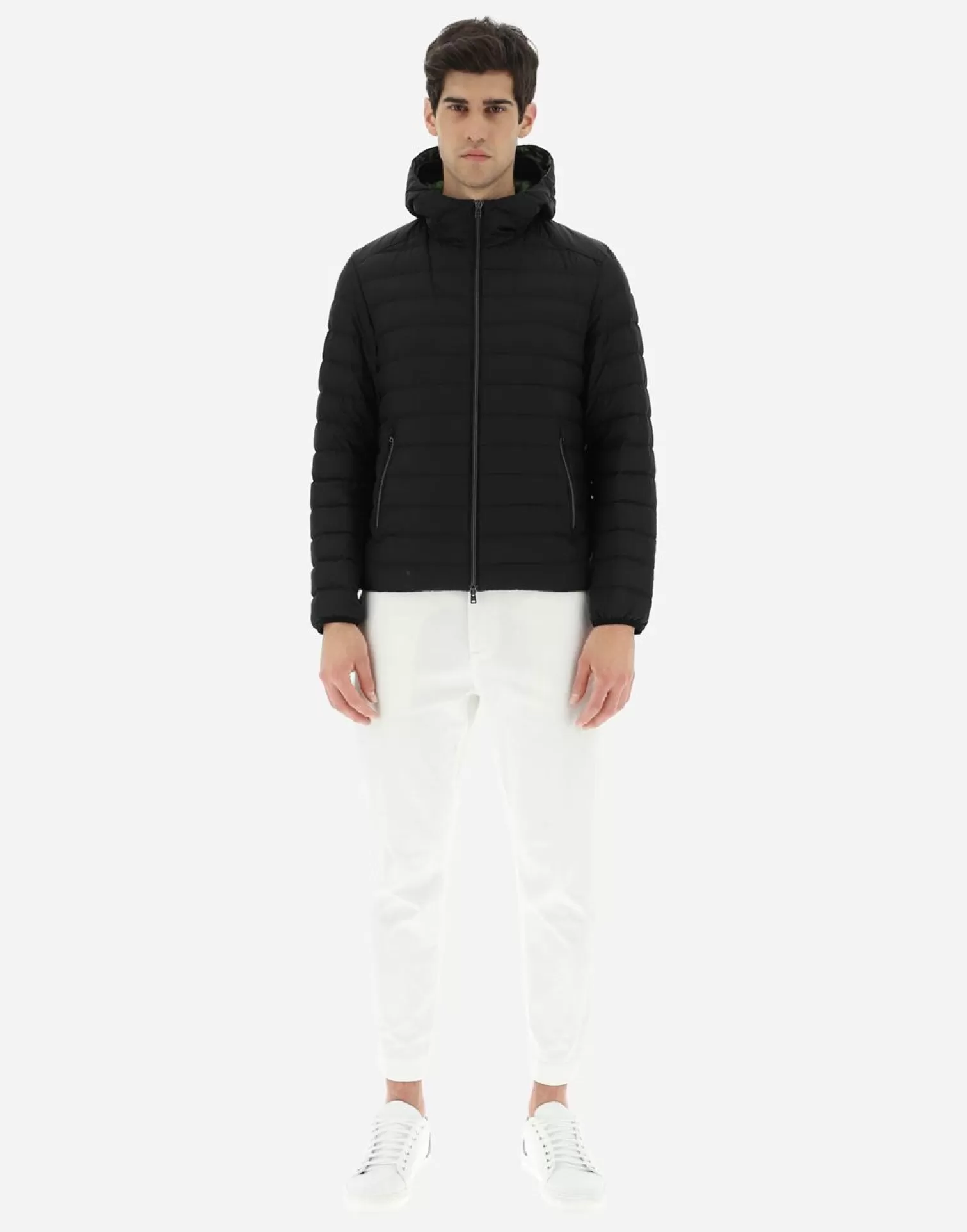 Herno Bomber>Down Washed Nylon And Ultralight Sportswear Bomber Black