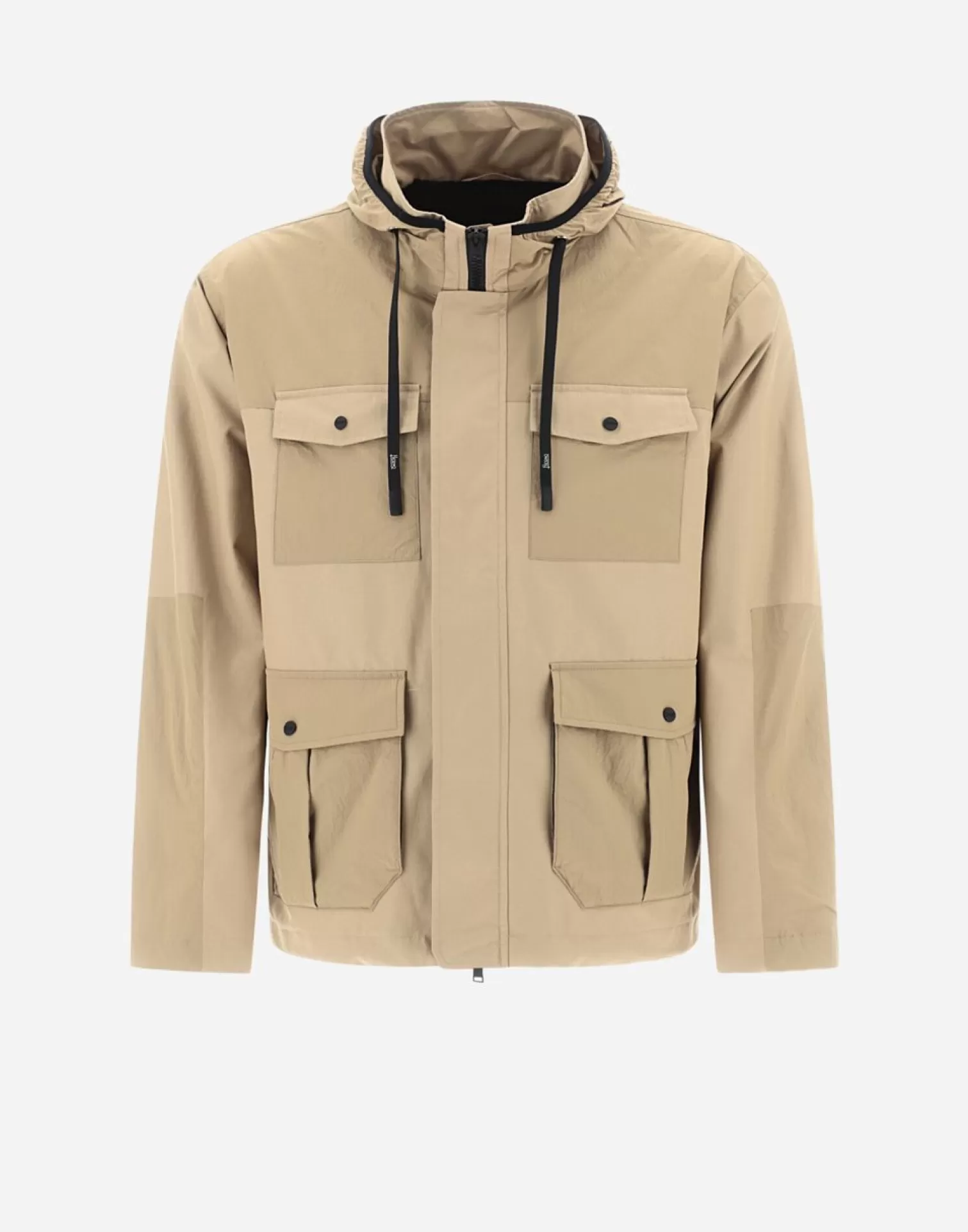 Herno Vestes Militaires>Field Jacket In Delon & Ultralight Crease Sand