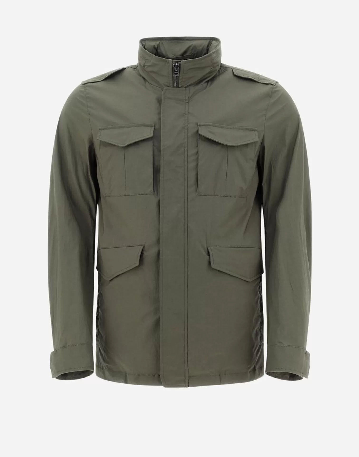 Herno Vestes Militaires>Field Jacket In Light Cotton Stretch Light Military