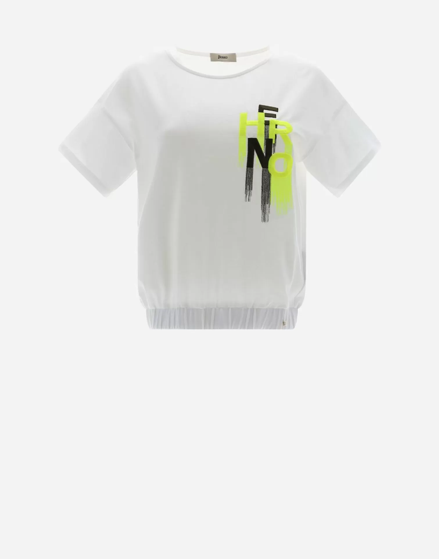 Herno T-Shirts>Interlock Jersey T-Shirt With Embroidery White