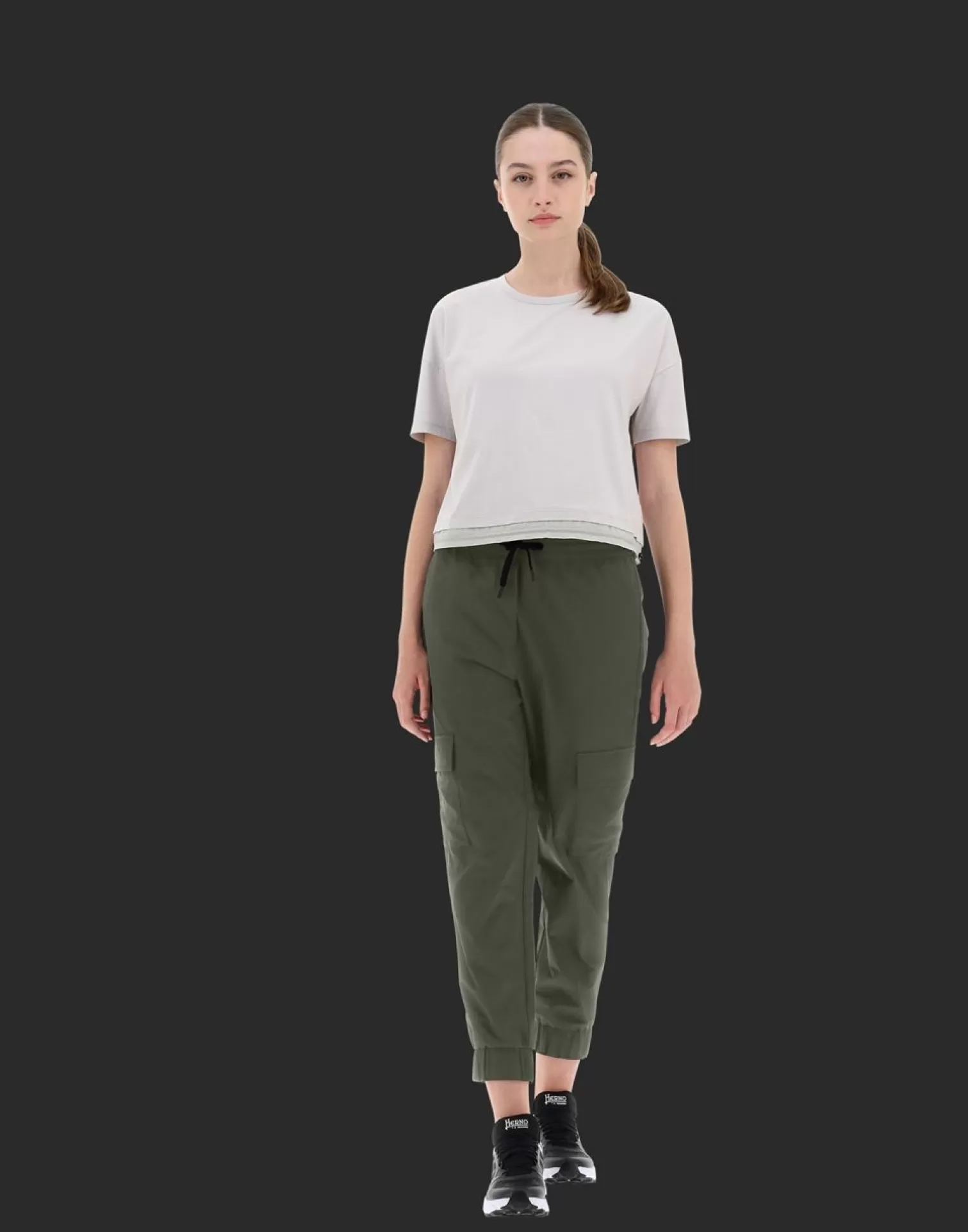 Herno Pantalons>Laminar Trousers In Nylon Dive Green