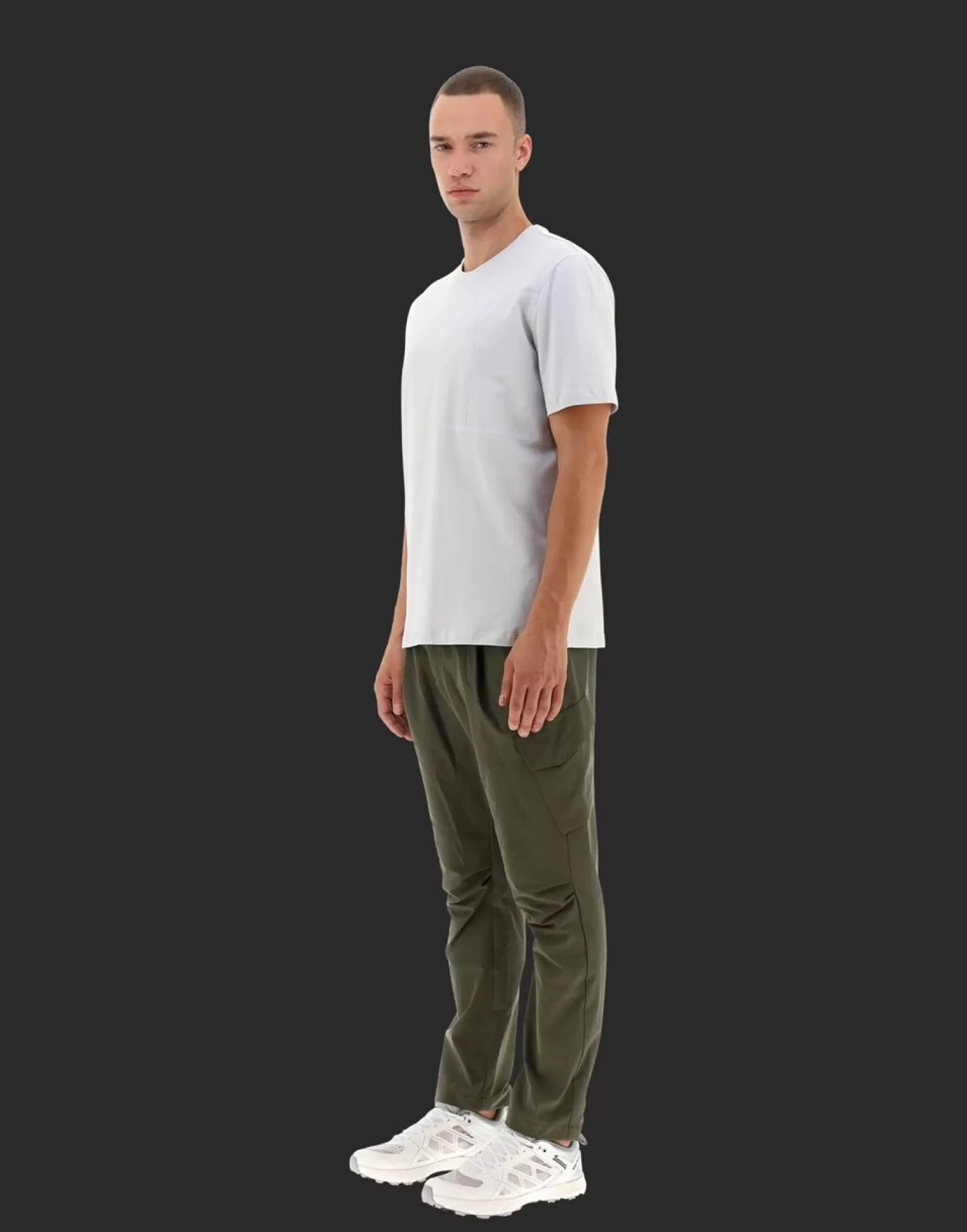 Herno T-Shirts Et Polos>Laminar T-Shirt With Pocket In Compact Jersey With Nylon Details Ice
