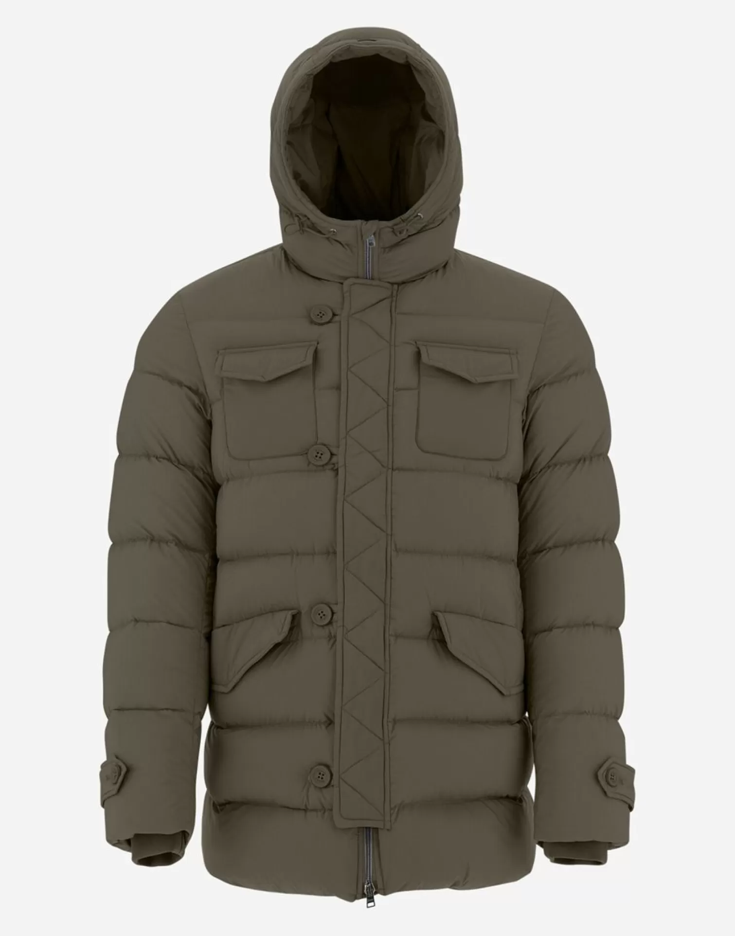 Herno Doudounes Longues>L'Eskimo Green/Beige