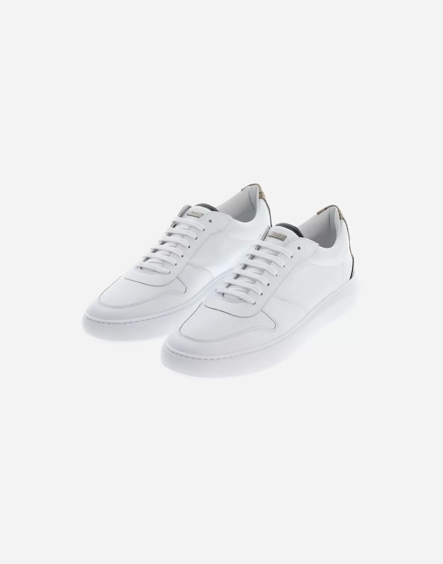 Herno Chaussures>Men'S Monogram Court Shoes White/Black