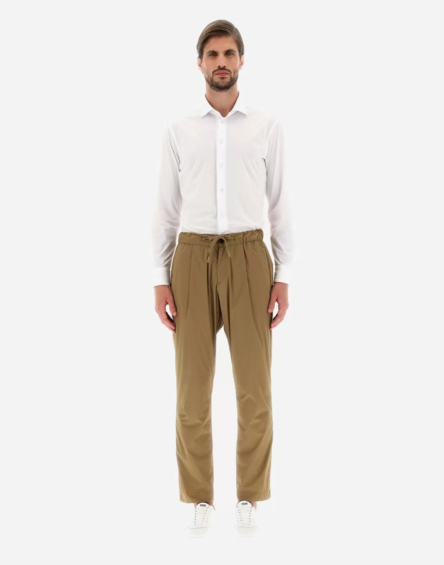 Herno Pantalons>Men'S Trousers In Light Nylon Stretch Copper