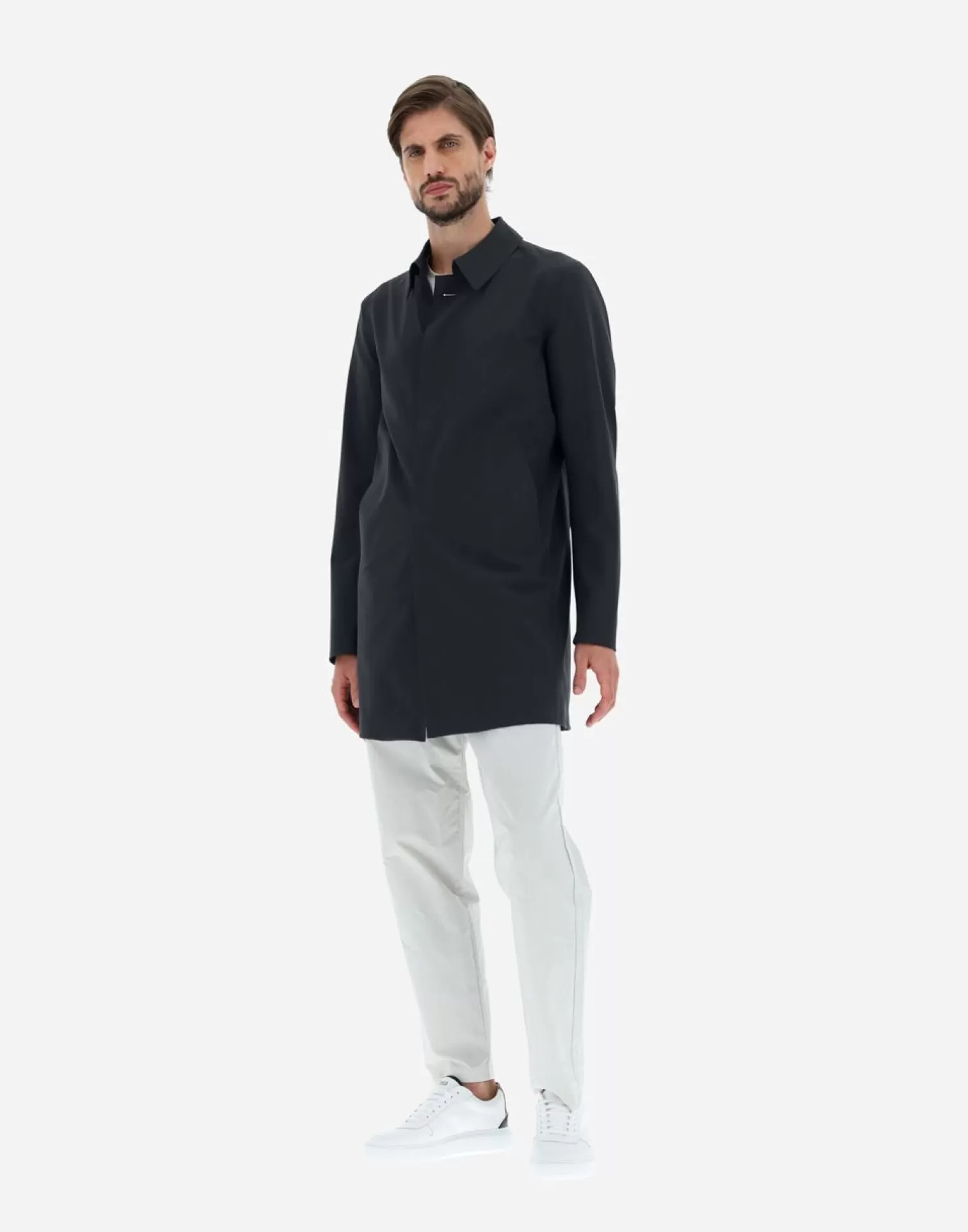 Herno Imperméables>Monogram Taped Essence Raincoat Black