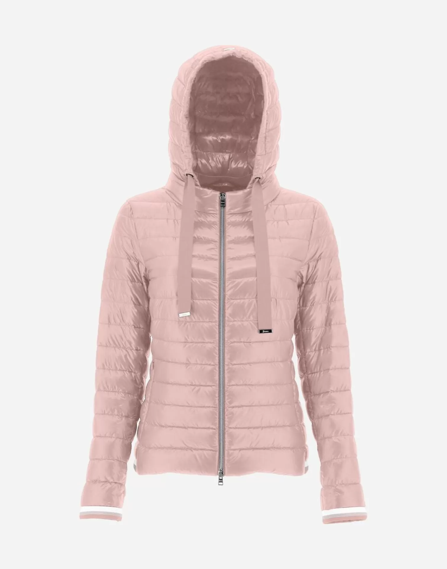 Herno Bomber>Nylon Ultralight Bomber With Lurex Sweater Pink