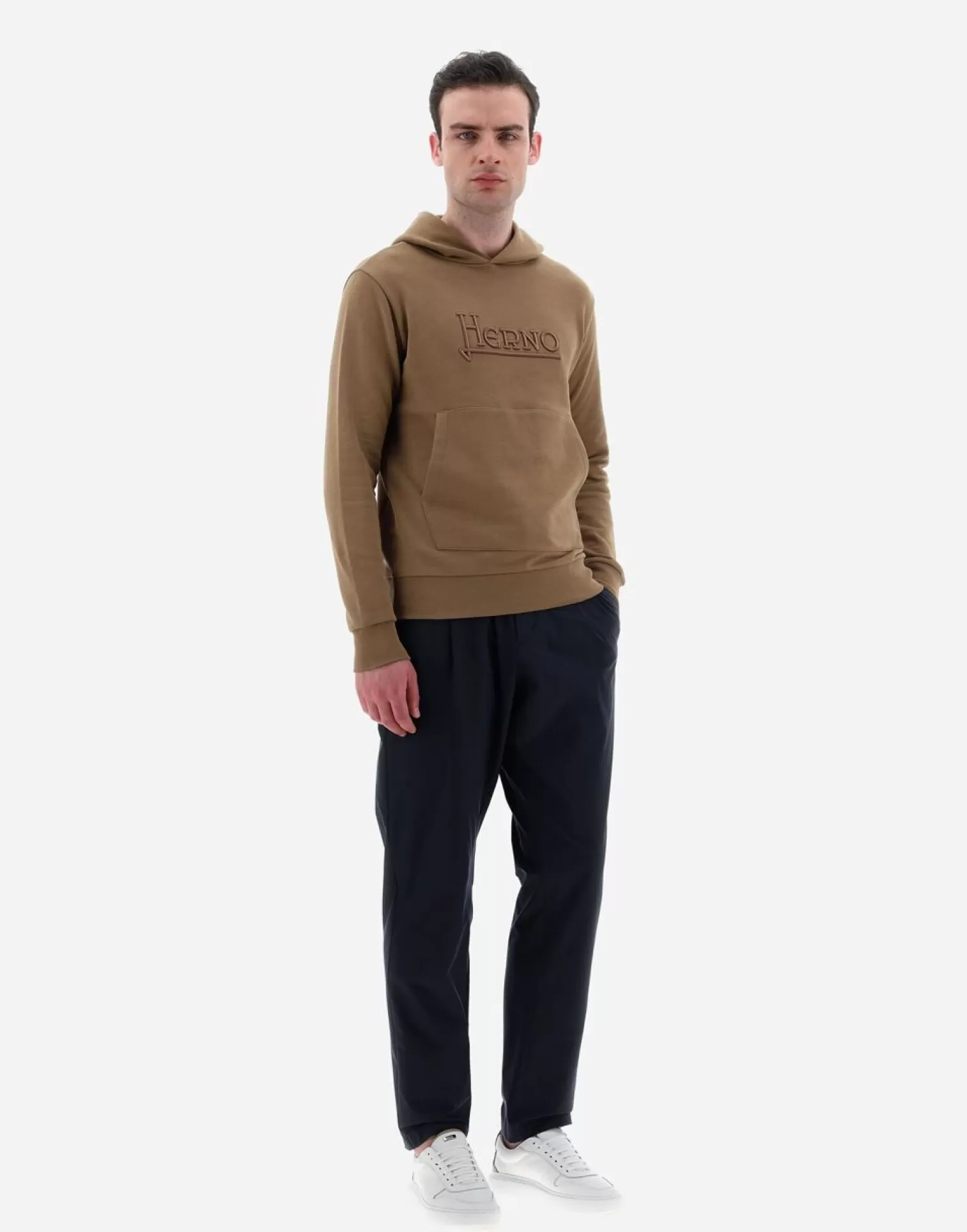 Herno Pulls Et Cardigans>Online Exclusive Cotton Heavy Jersey Unisex Sweatshirt Camel