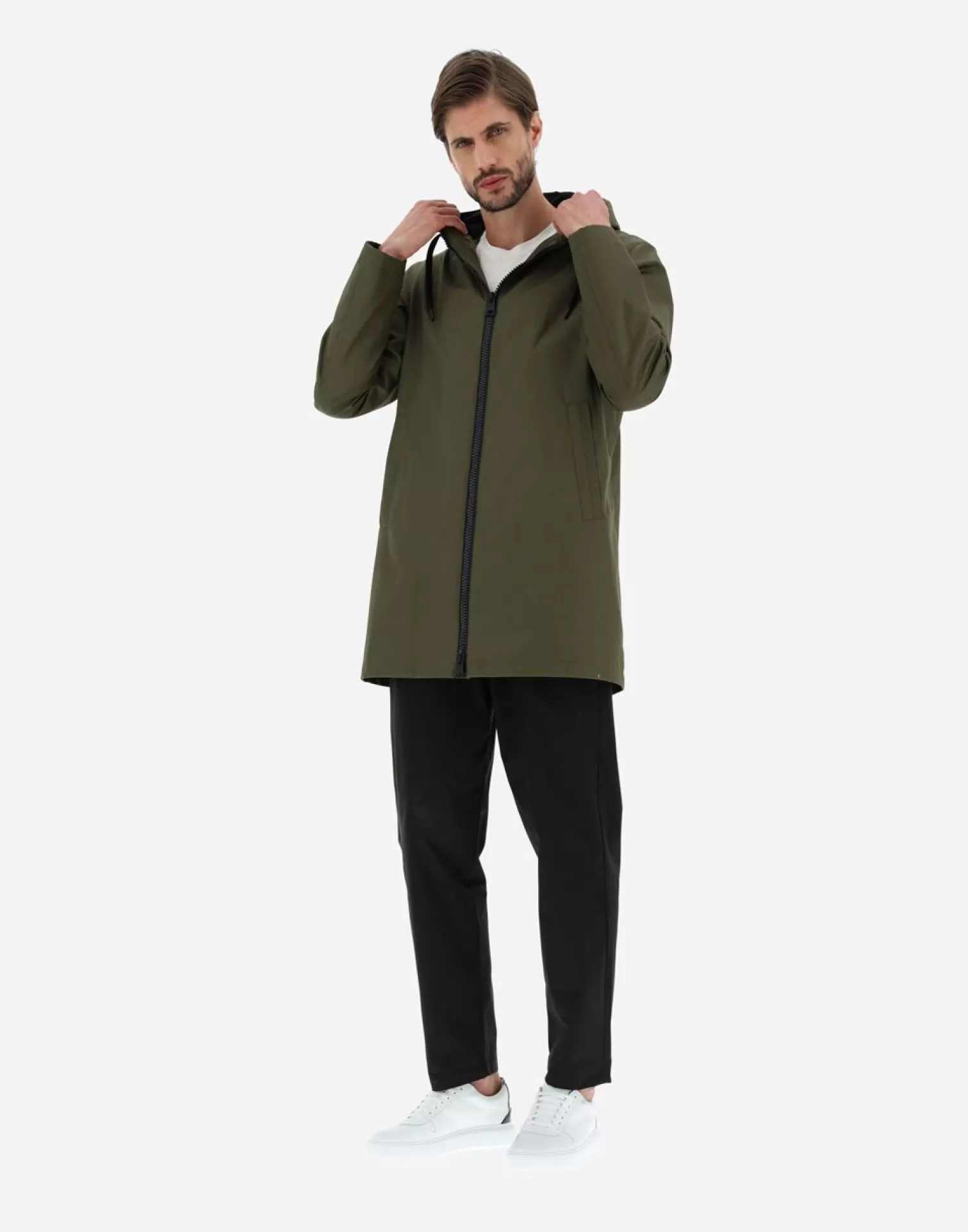 Herno Parkas Et Vestes>Parka In Delon & Ultralight Crease Light Military