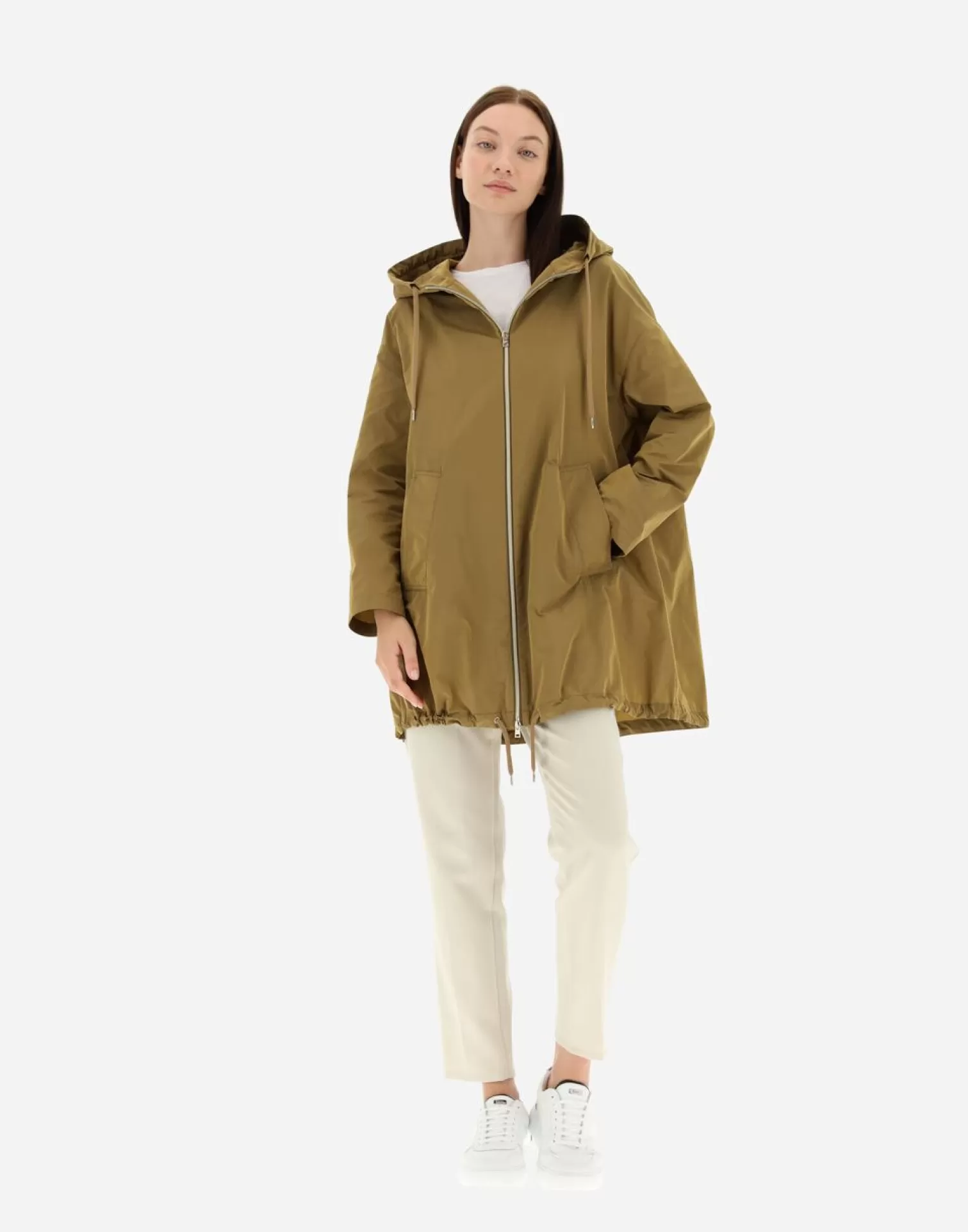 Herno Parkas Et Vestes>Parka In New Techno Taffeta Sand