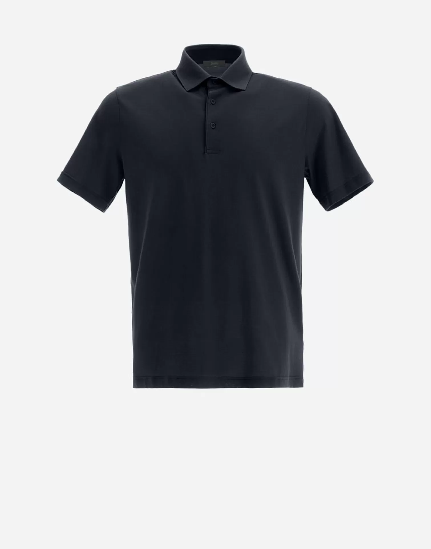 Herno T-Shirts Et Polos>Polo Shirt In Crepe Jersey Navy Blue