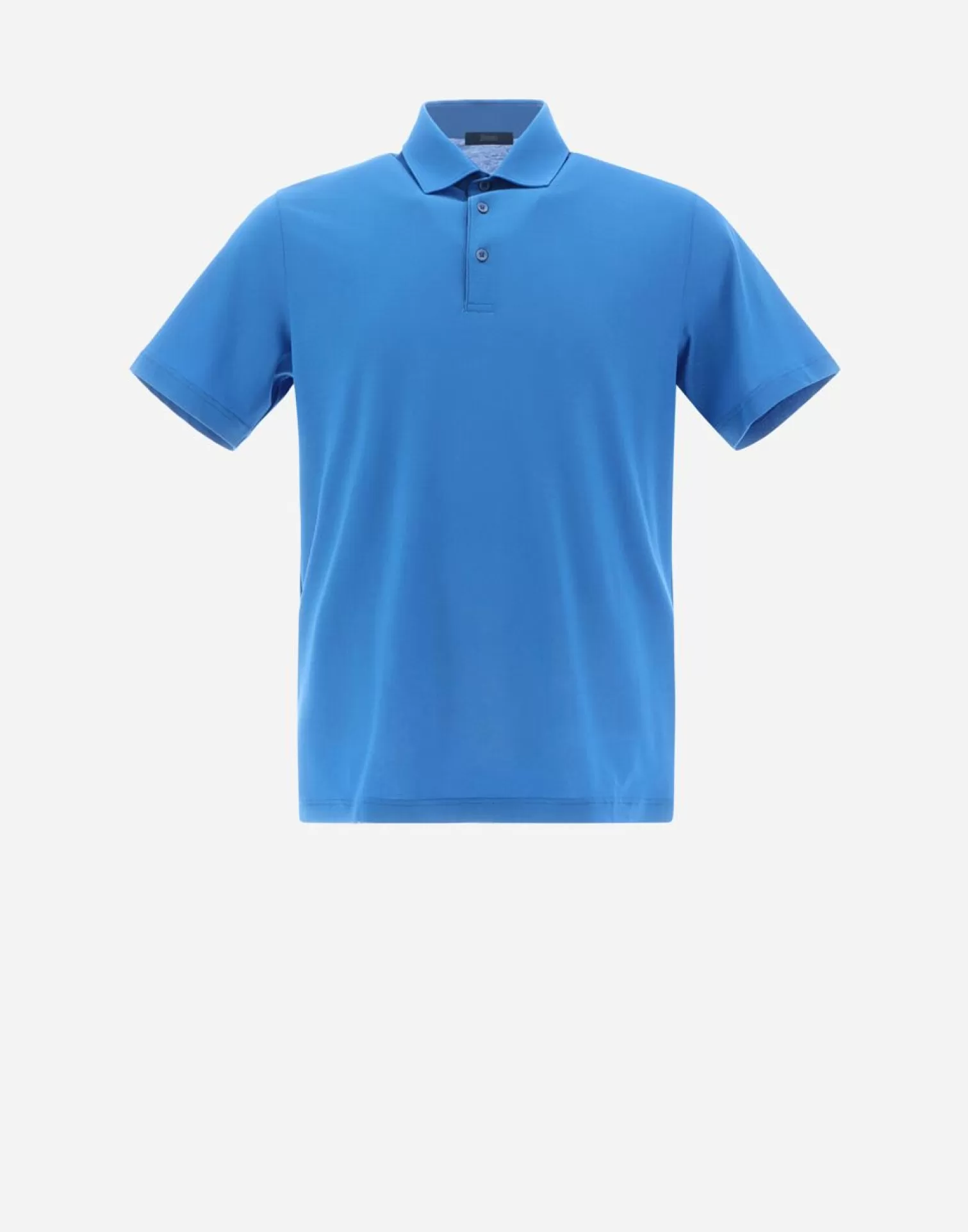 Herno T-Shirts Et Polos>Polo Shirt In Crepe Jersey Turquoise