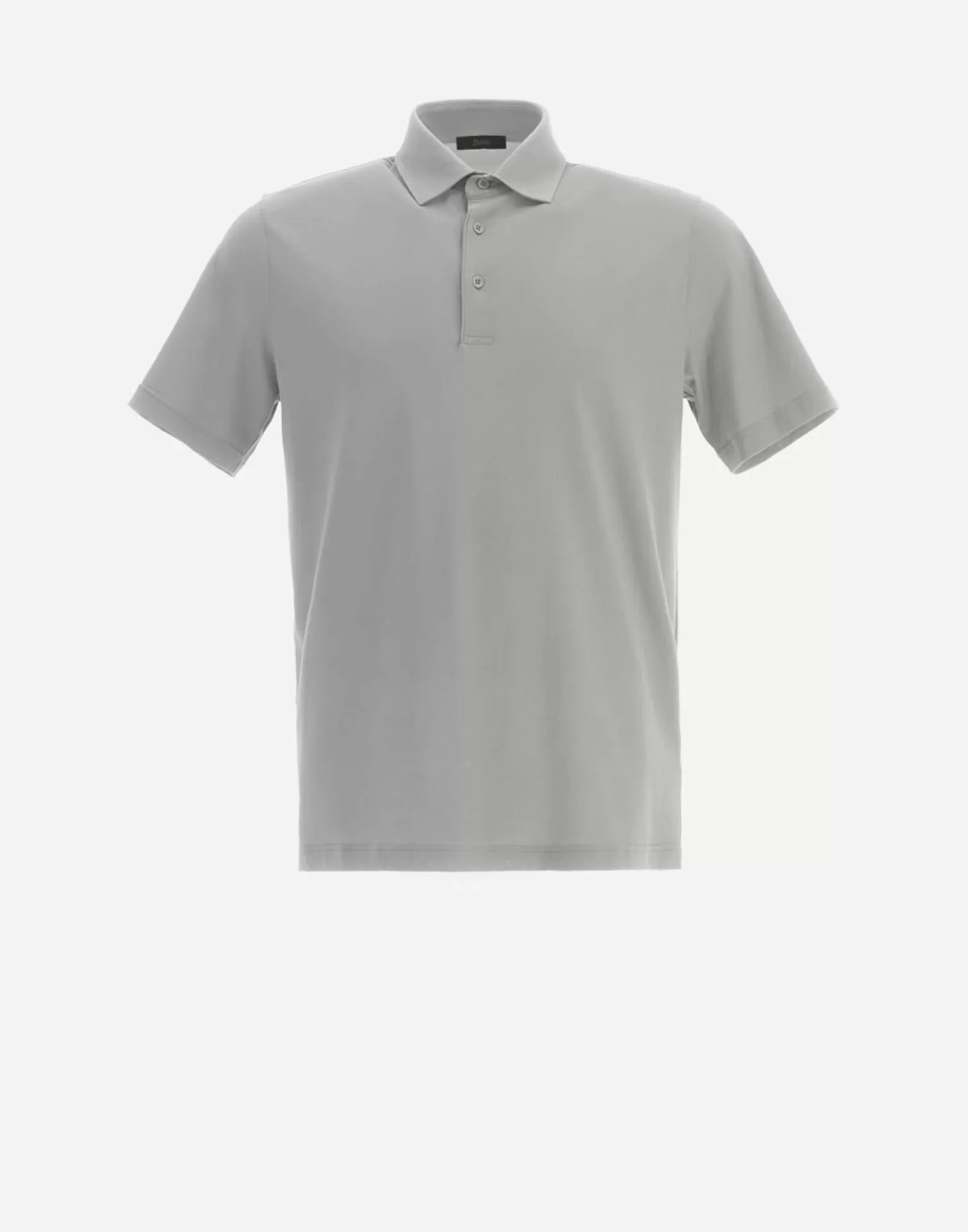 Herno T-Shirts Et Polos>Polo Shirt In Crepe Jersey Grey