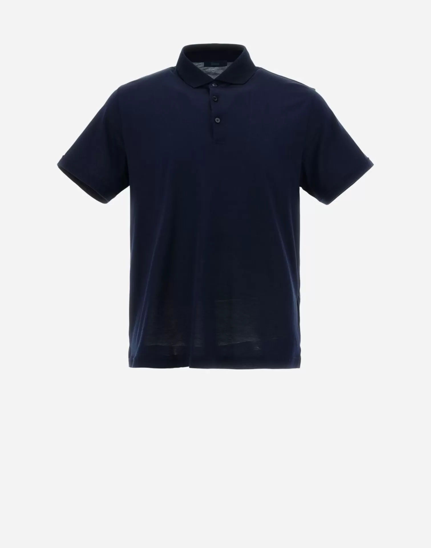 Herno T-Shirts Et Polos>Polo Shirt In Silk Jersey Blue