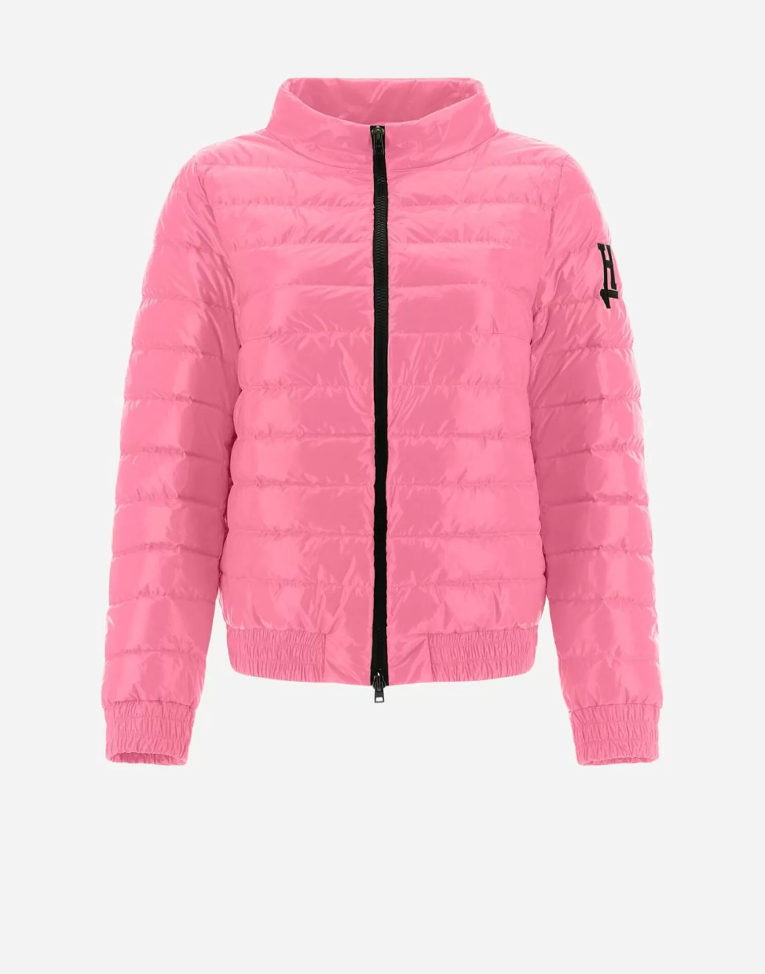 Herno Doudounes Courtes>Quilted Bomber Jacket In Gloss Neon Pink