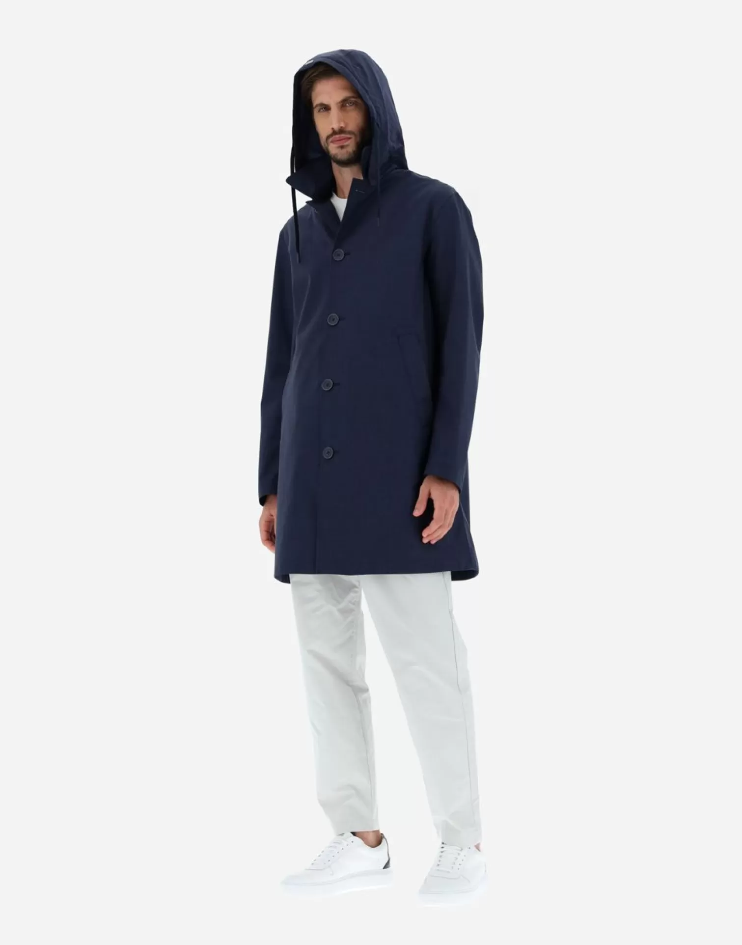 Herno Imperméables>Raincoat In Contemporary Classy Blue