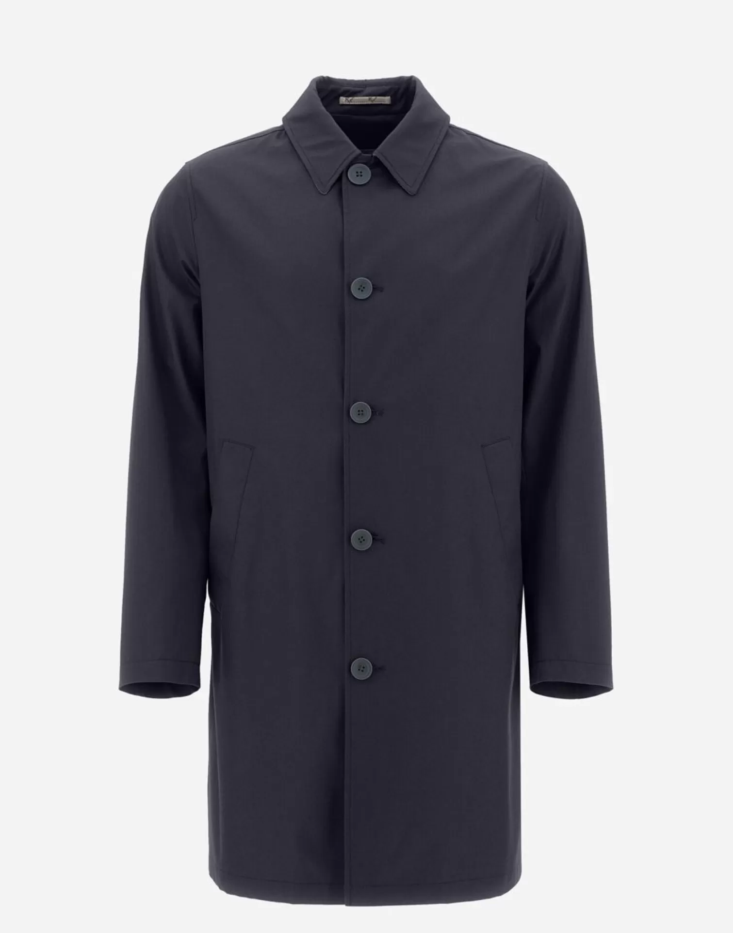 Herno Imperméables>Raincoat In Delon & Monogram Navy Blue