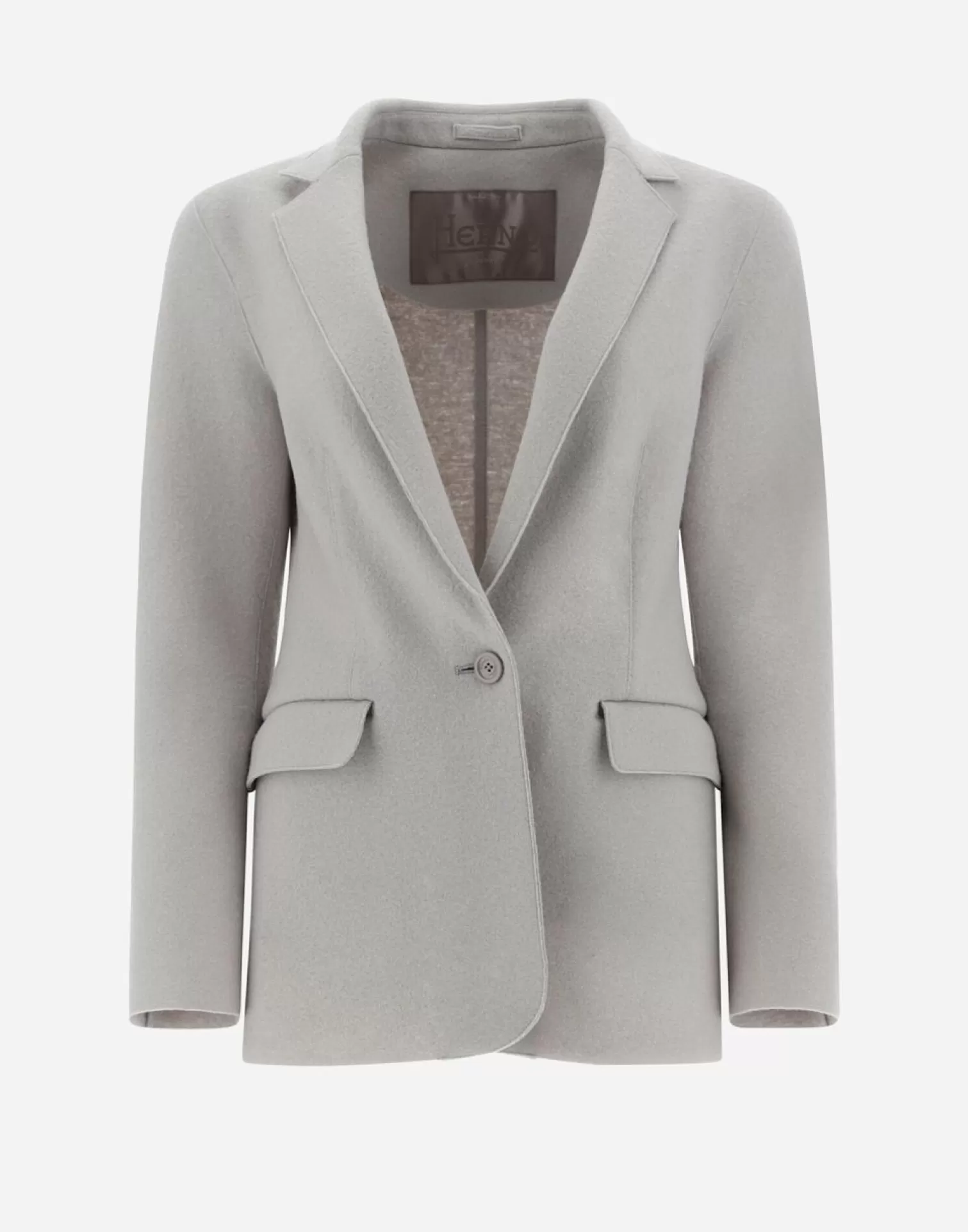 Herno Blazers>Resort Blazer In Light Boiled Wool Chantilly