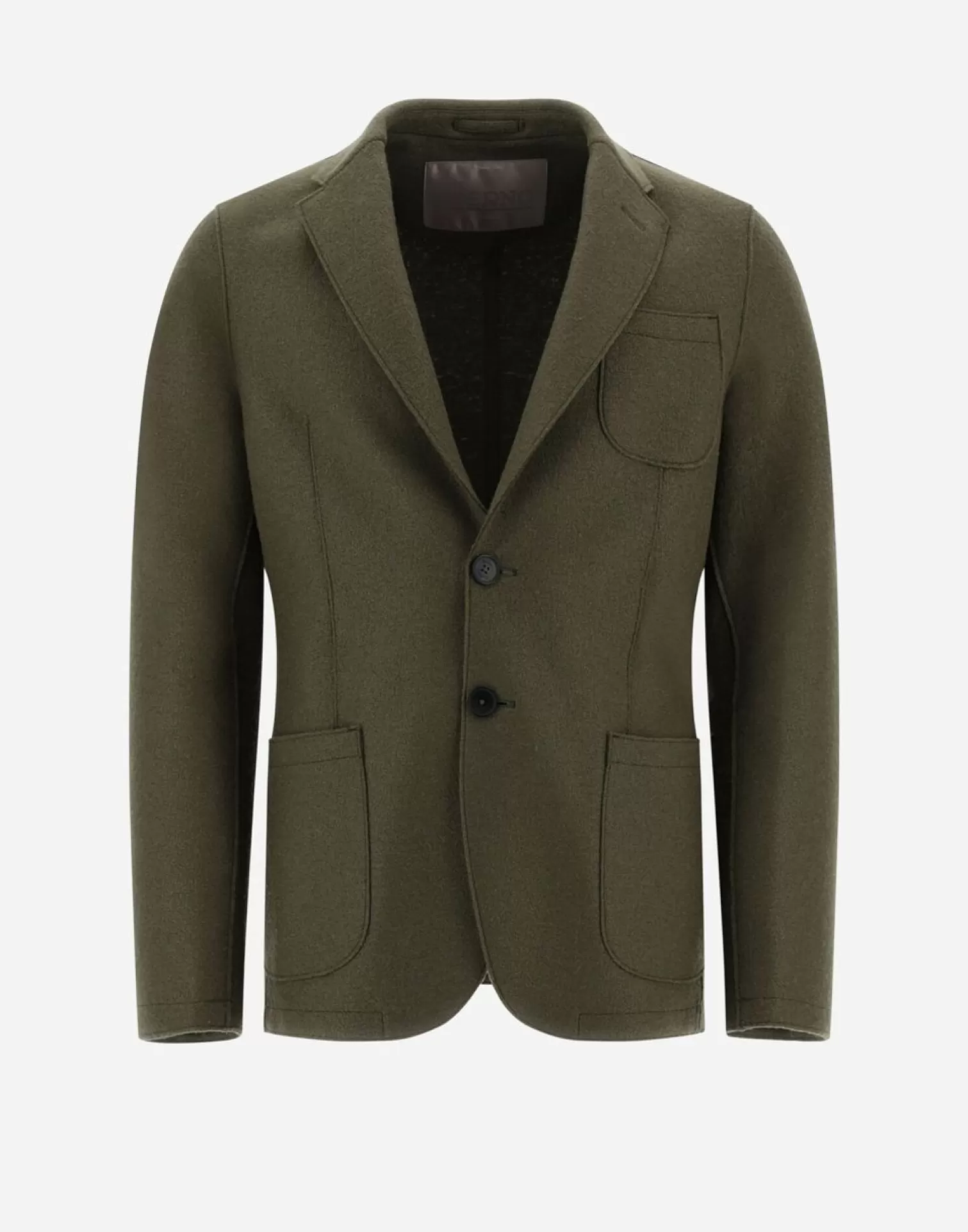 Herno Blazers>Resort Blazer In Light Boiled Wool Light Military