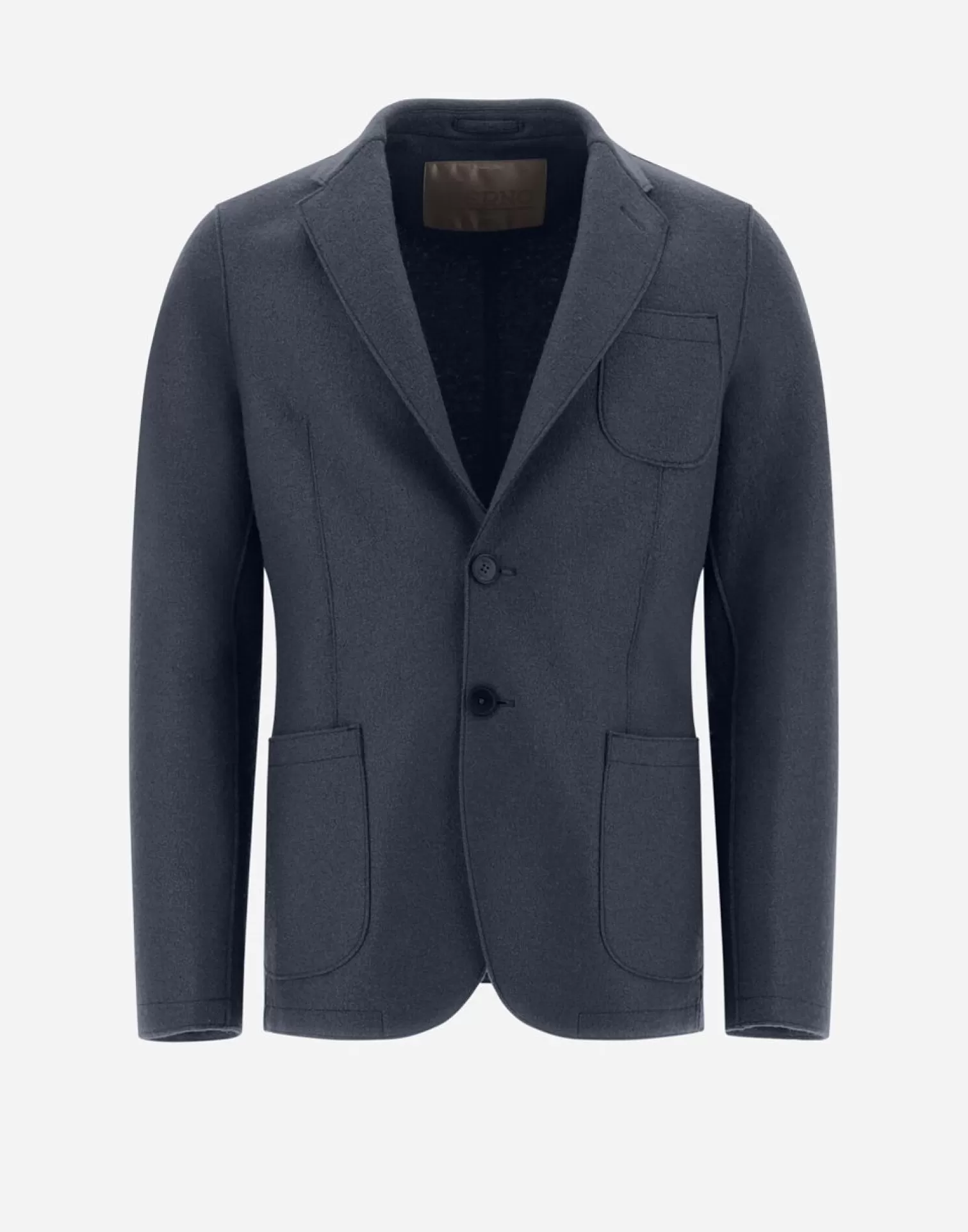 Herno Blazers>Resort Blazer In Light Boiled Wool Resort Blue