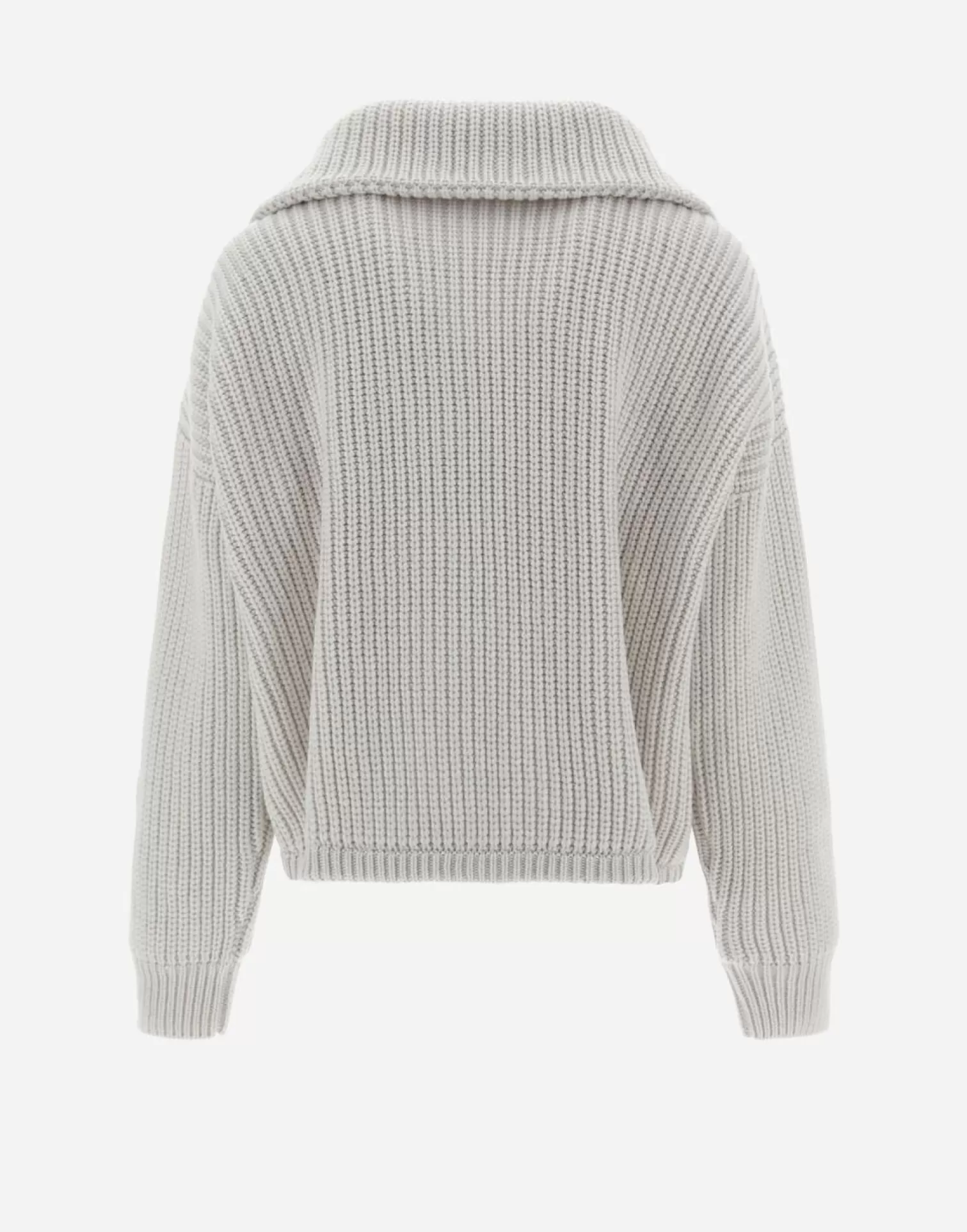 Herno Bomber>Resort Bomber Jacket In Eternity Brioche Knit Mastic (Dove Grey)