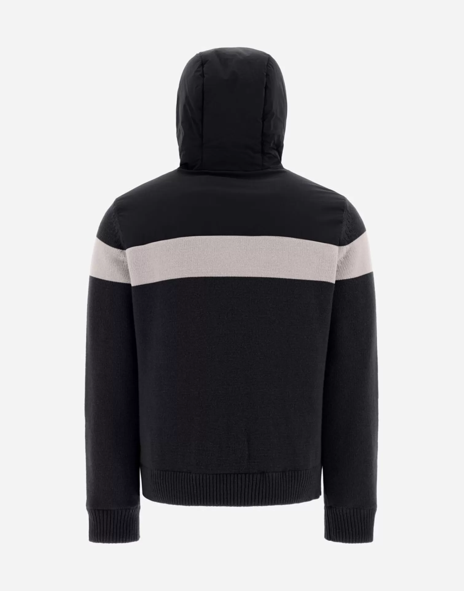 Herno Bomber>Resort Bomber Jacket In Infinity Mix Knit & Ponente Navy Blue