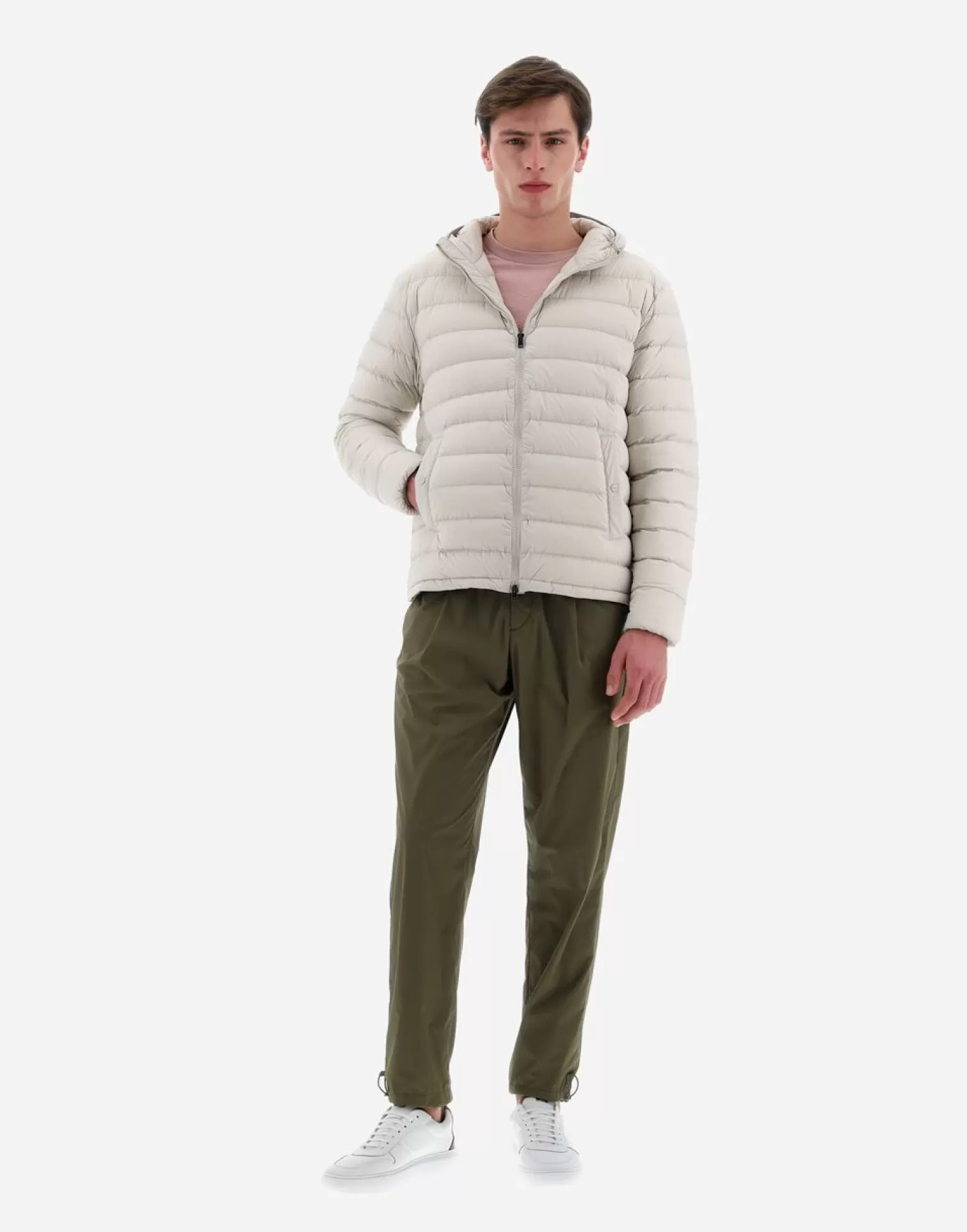 Herno Bomber>Resort Bomber Jacket In Light Nylon Stretch Chantilly