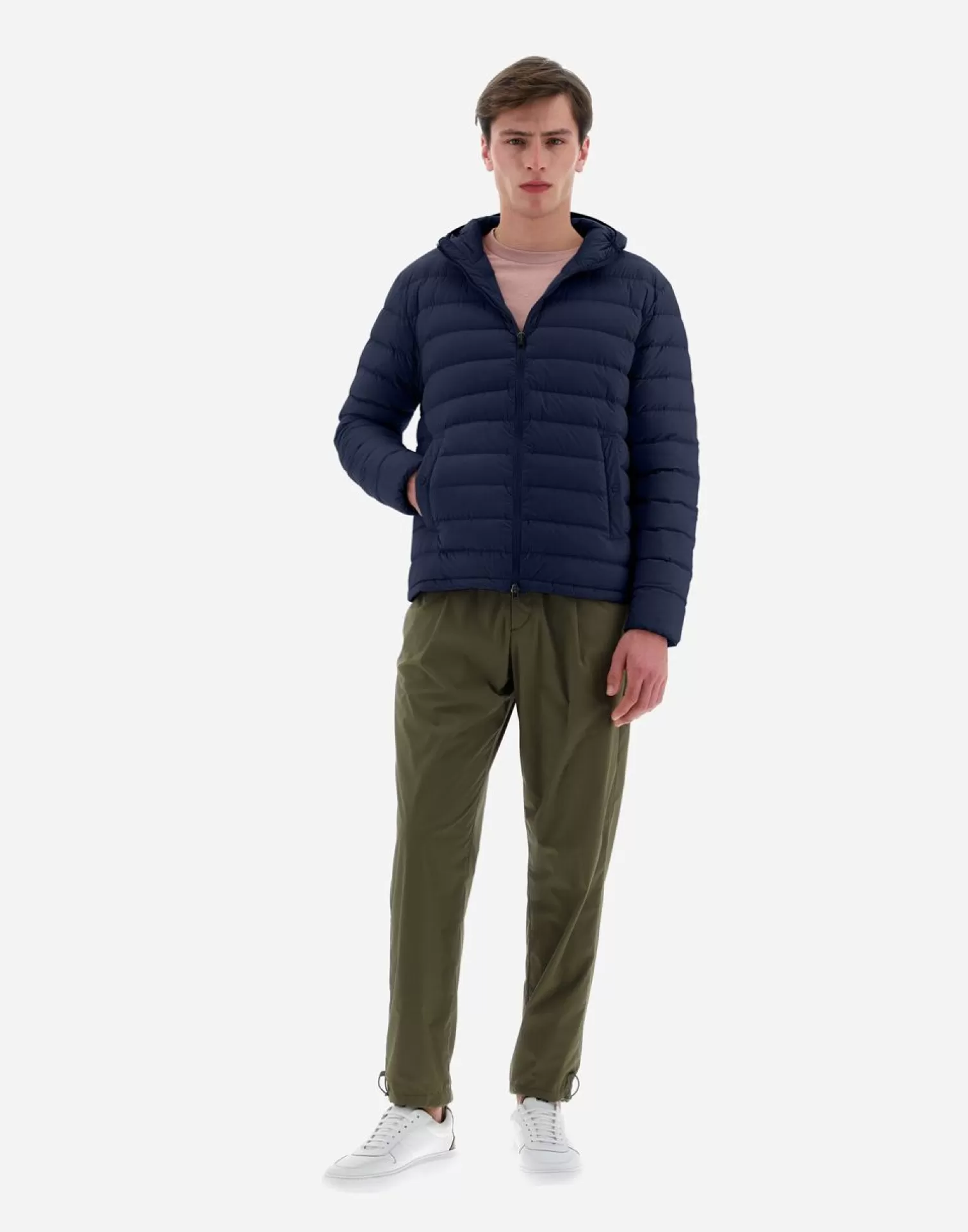 Herno Bomber>Resort Bomber Jacket In Light Nylon Stretch Blue