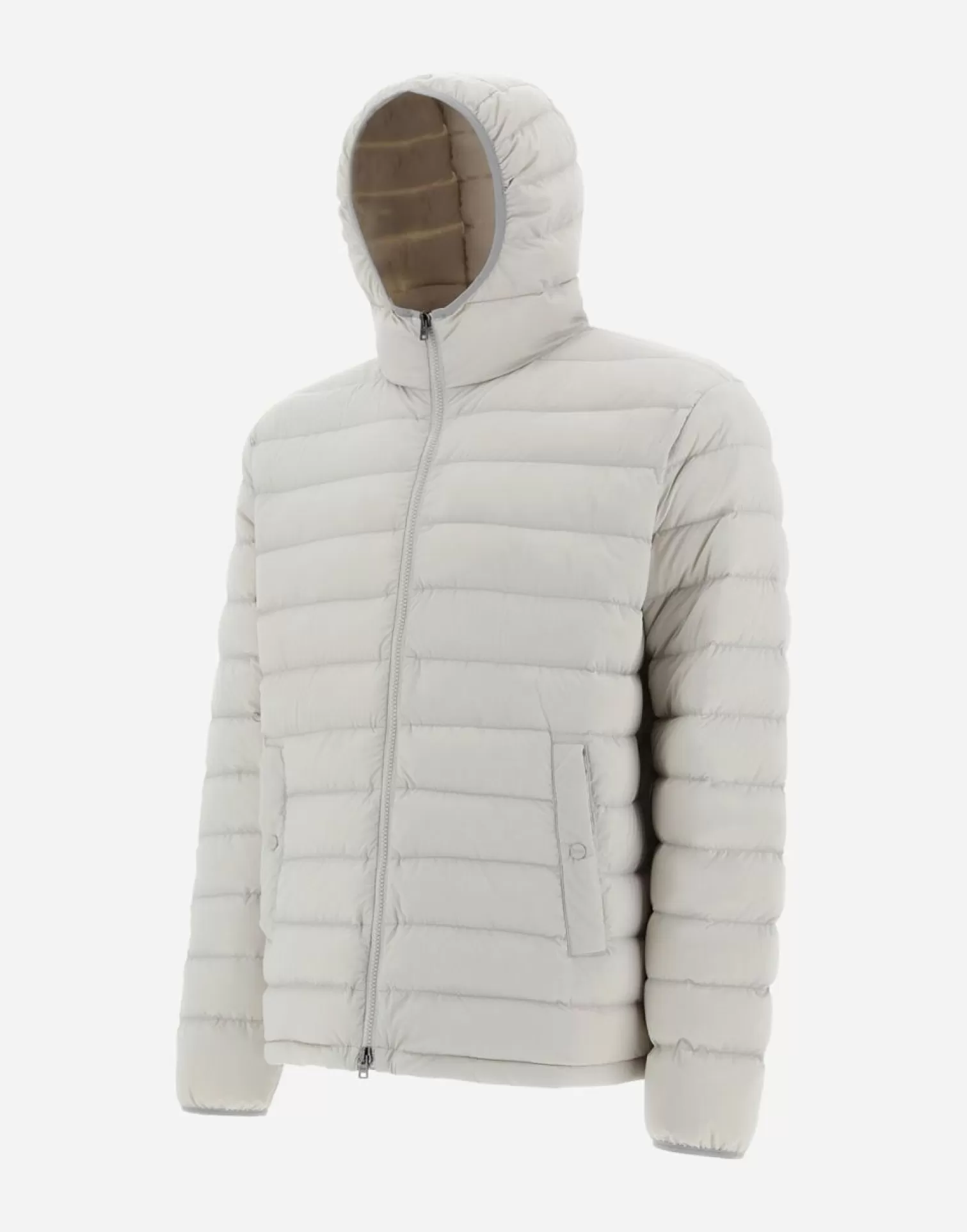 Herno Bomber>Resort Bomber Jacket In Light Nylon Stretch Chantilly
