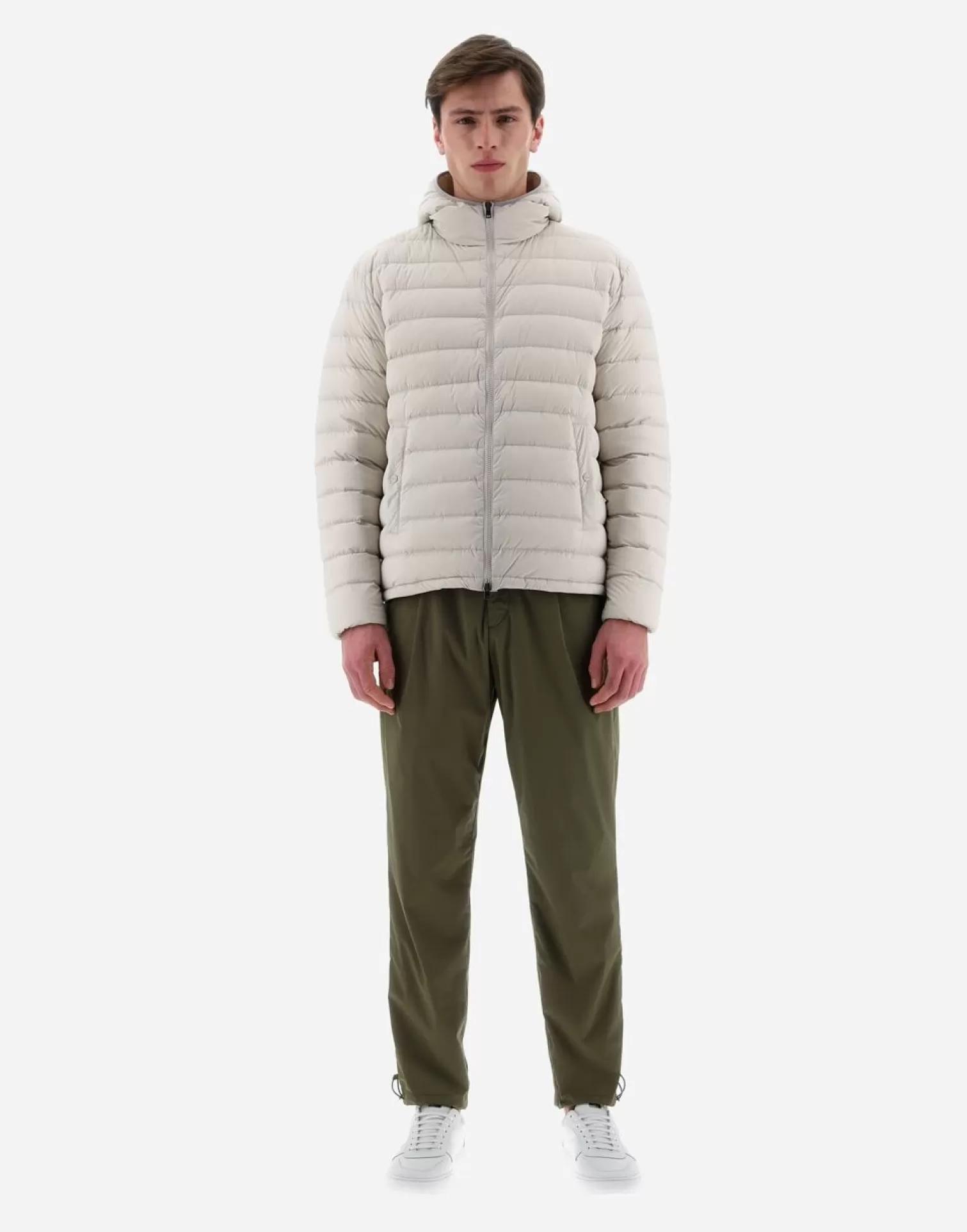 Herno Bomber>Resort Bomber Jacket In Light Nylon Stretch Chantilly