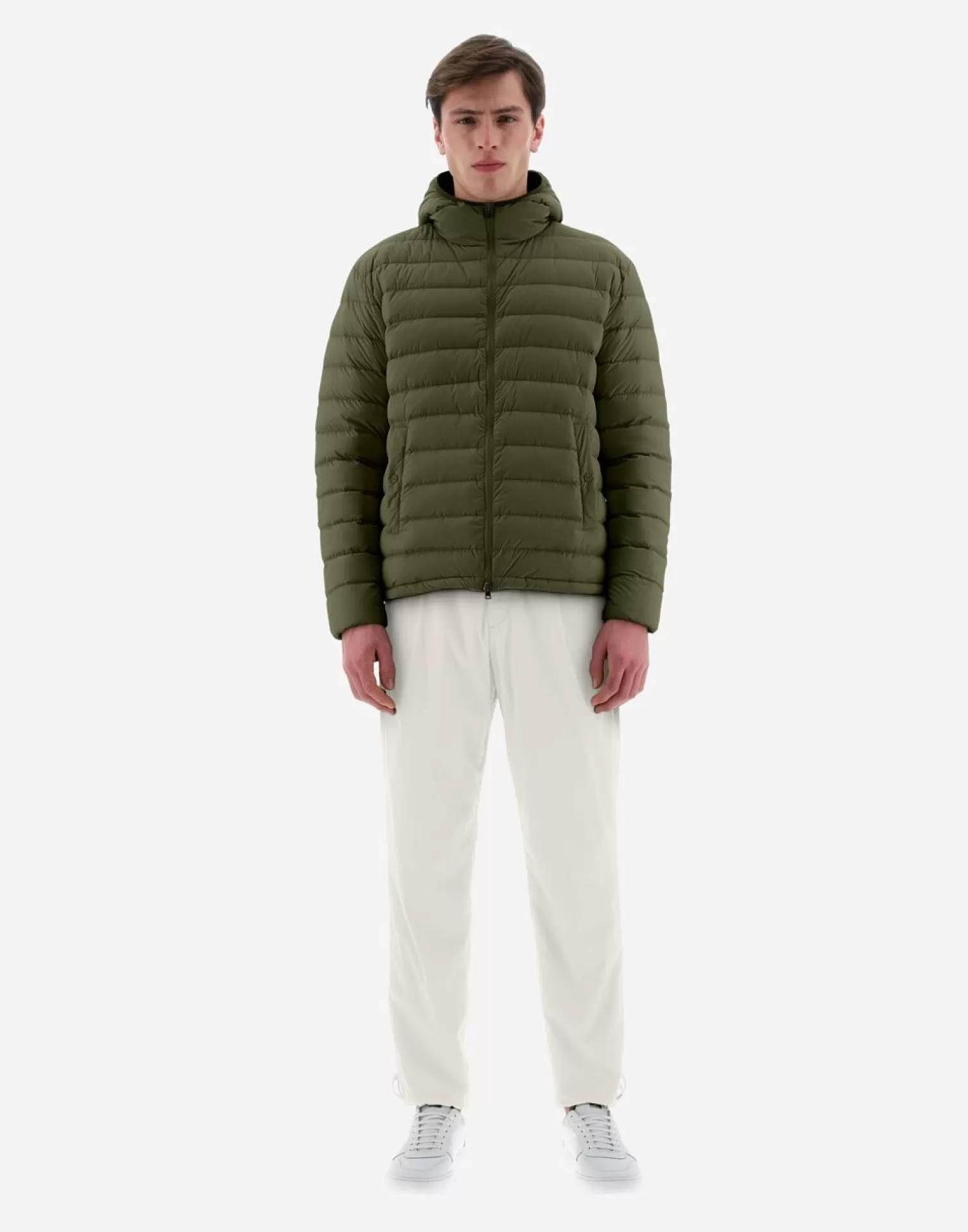 Herno Bomber>Resort Bomber Jacket In Light Nylon Stretch Light Military