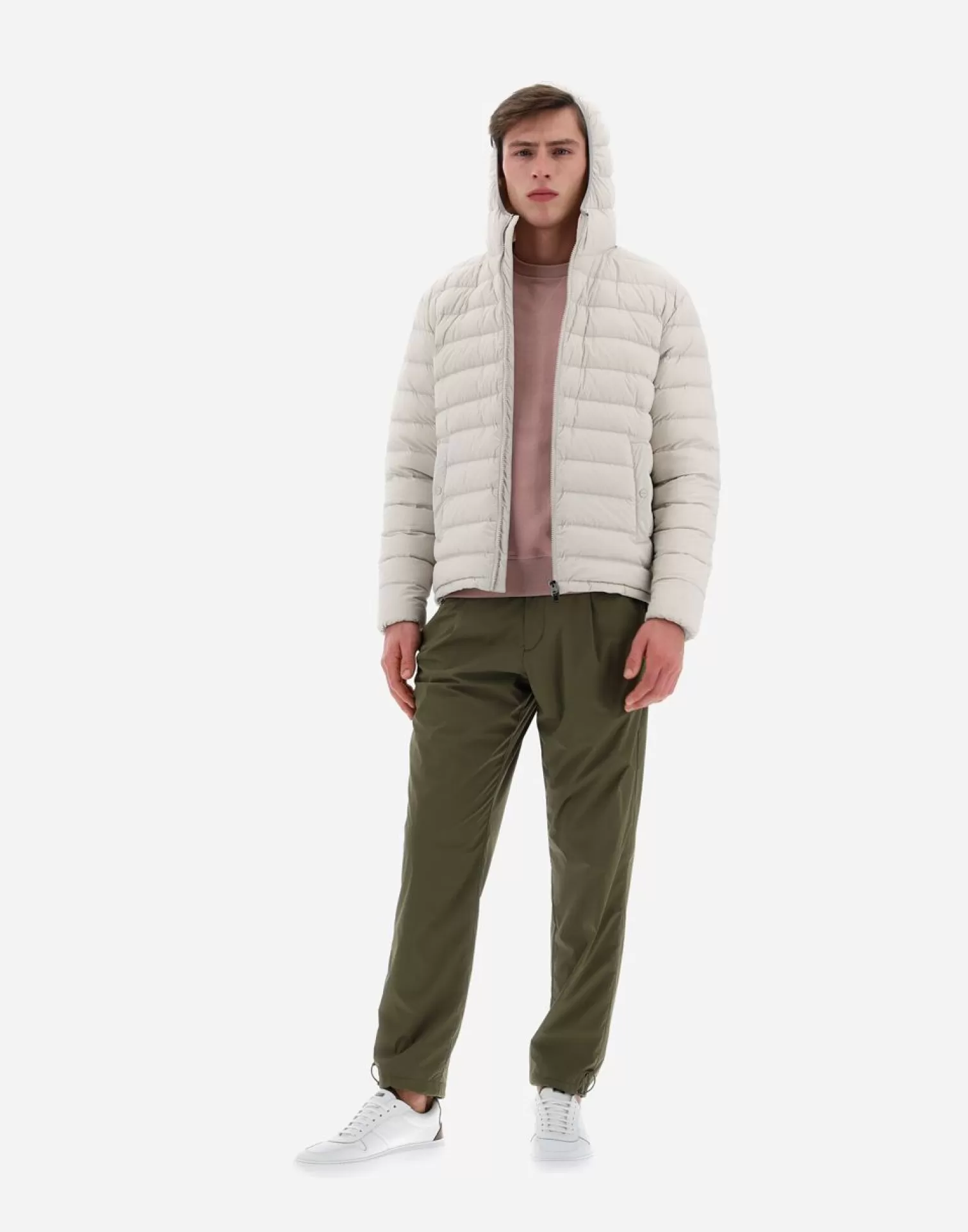 Herno Bomber>Resort Bomber Jacket In Light Nylon Stretch Chantilly