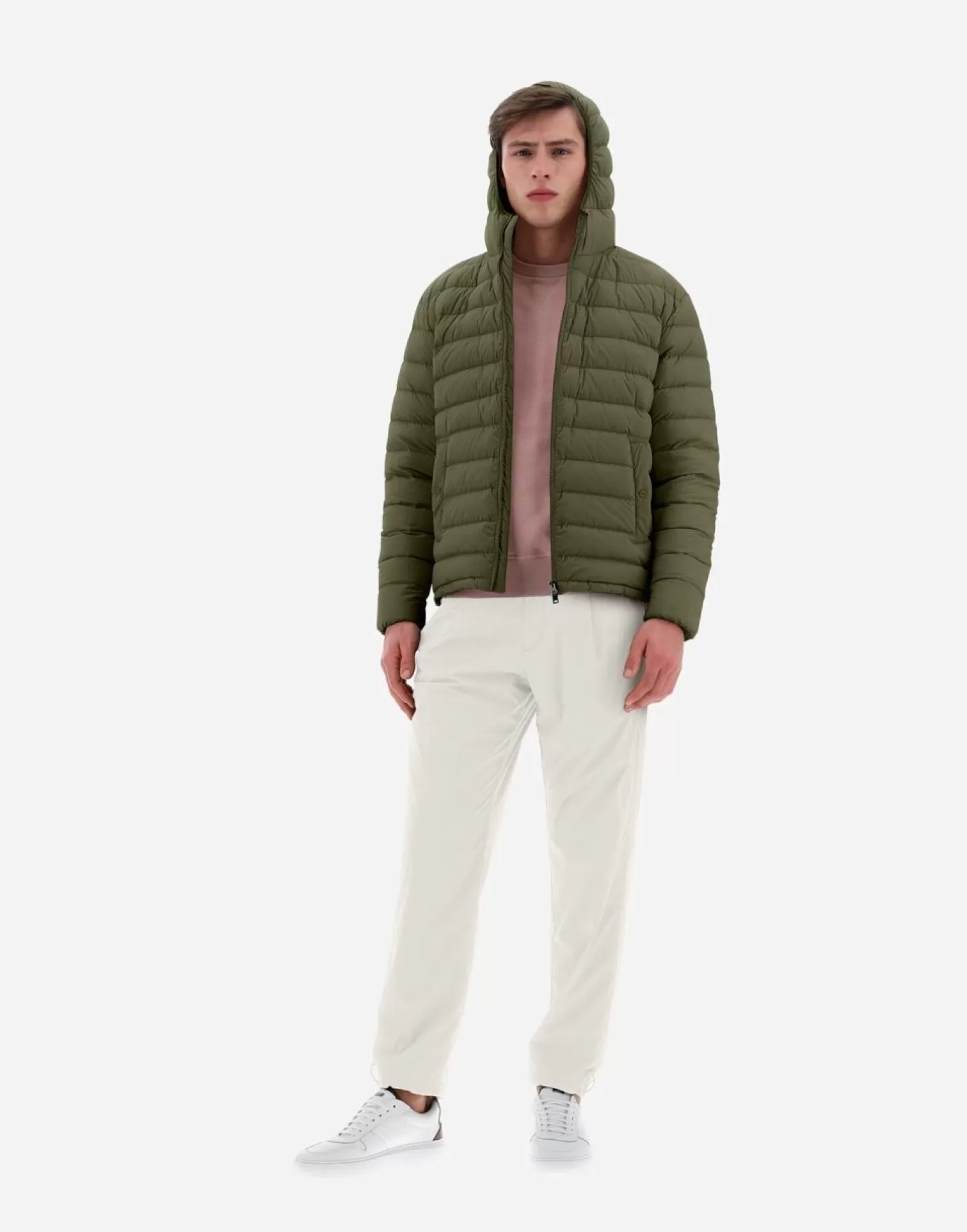Herno Bomber>Resort Bomber Jacket In Light Nylon Stretch Light Military
