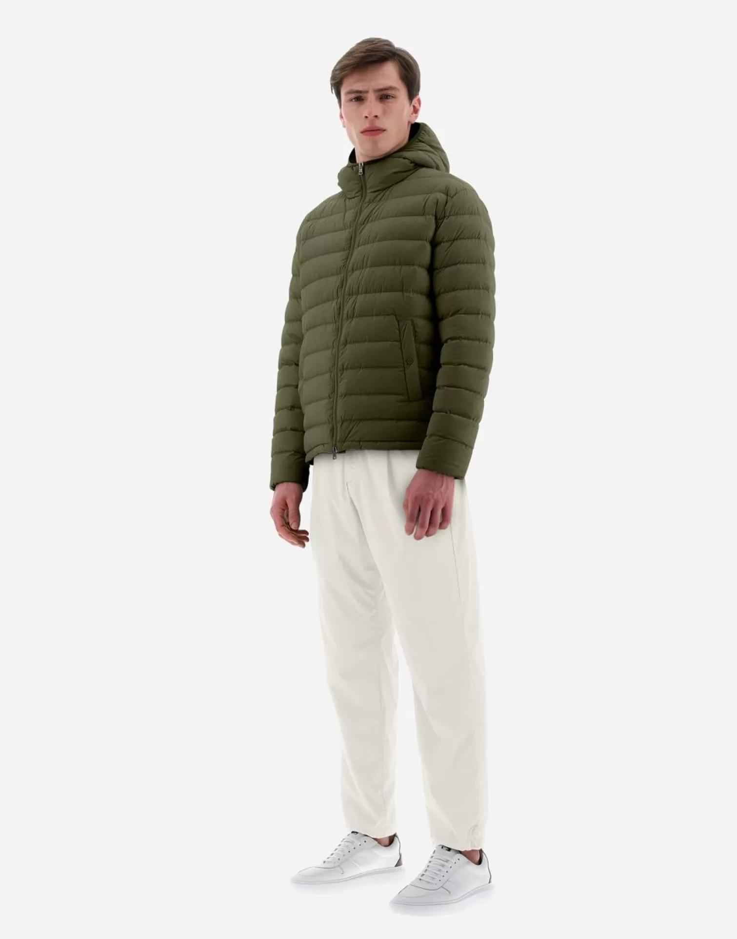 Herno Bomber>Resort Bomber Jacket In Light Nylon Stretch Light Military