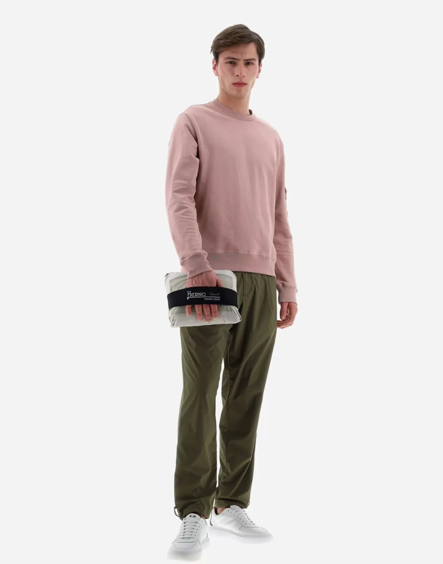 Herno Bomber>Resort Bomber Jacket In Light Nylon Stretch Chantilly